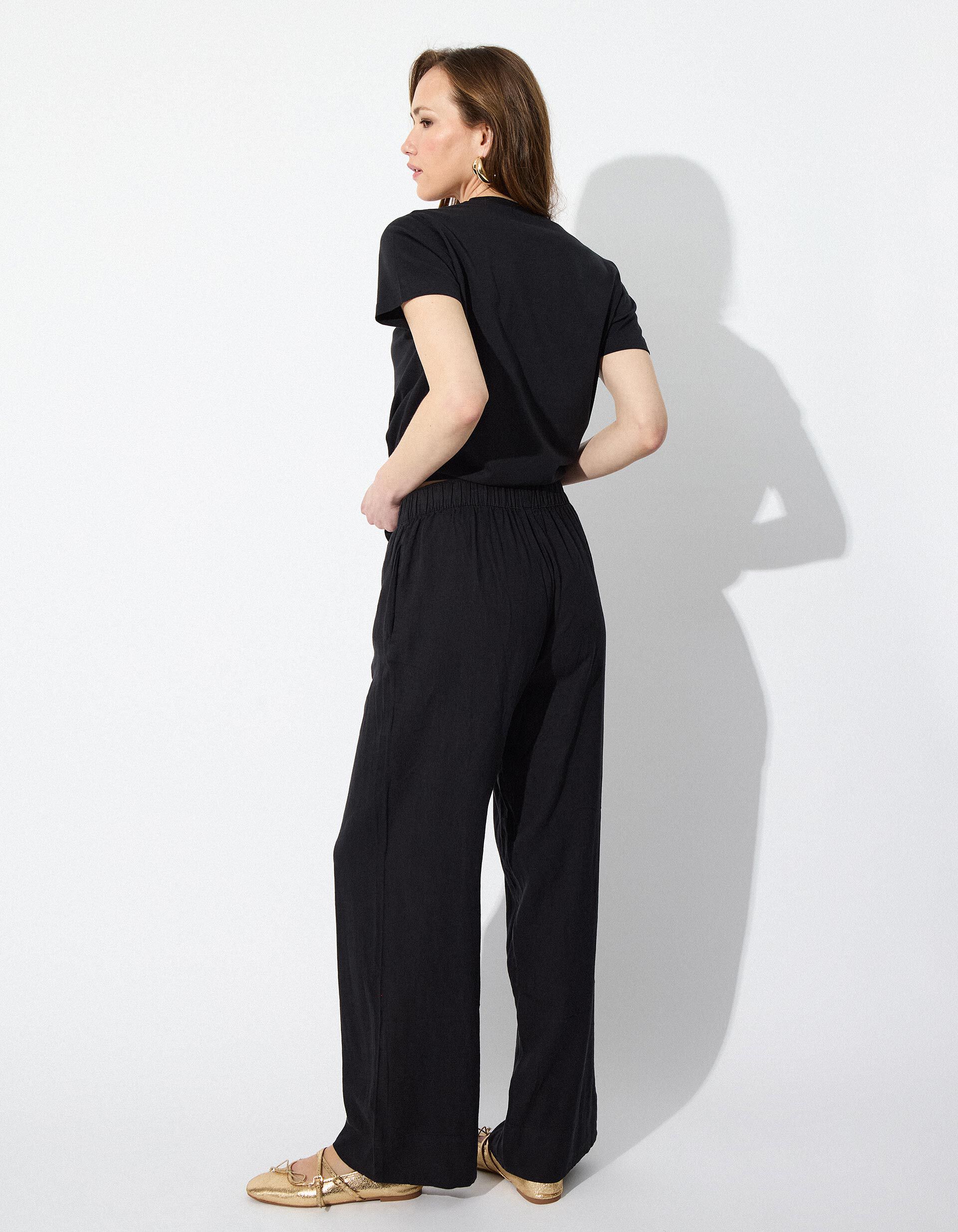 Comprar Online Cal&ccedil;as de Linho, Mulher, Preto