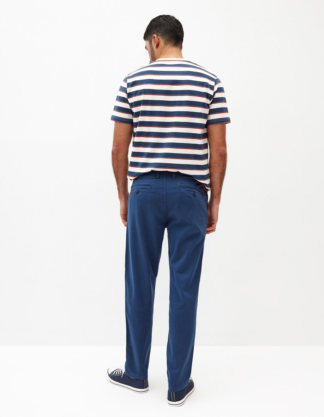Calças Chino Slim, Homem, Azul Escuro