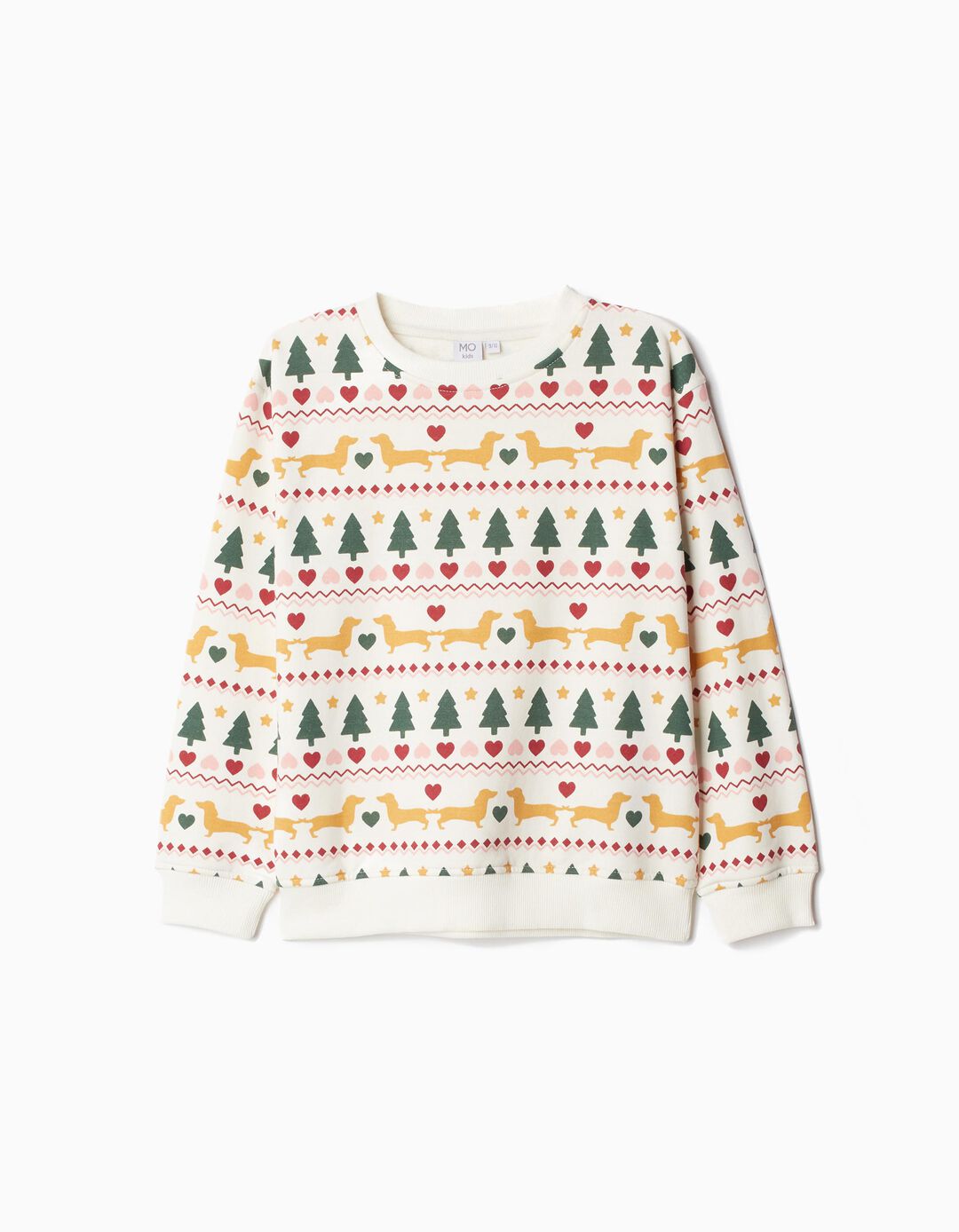 Sweatshirt de Felpa Natal, Menina, Branco
