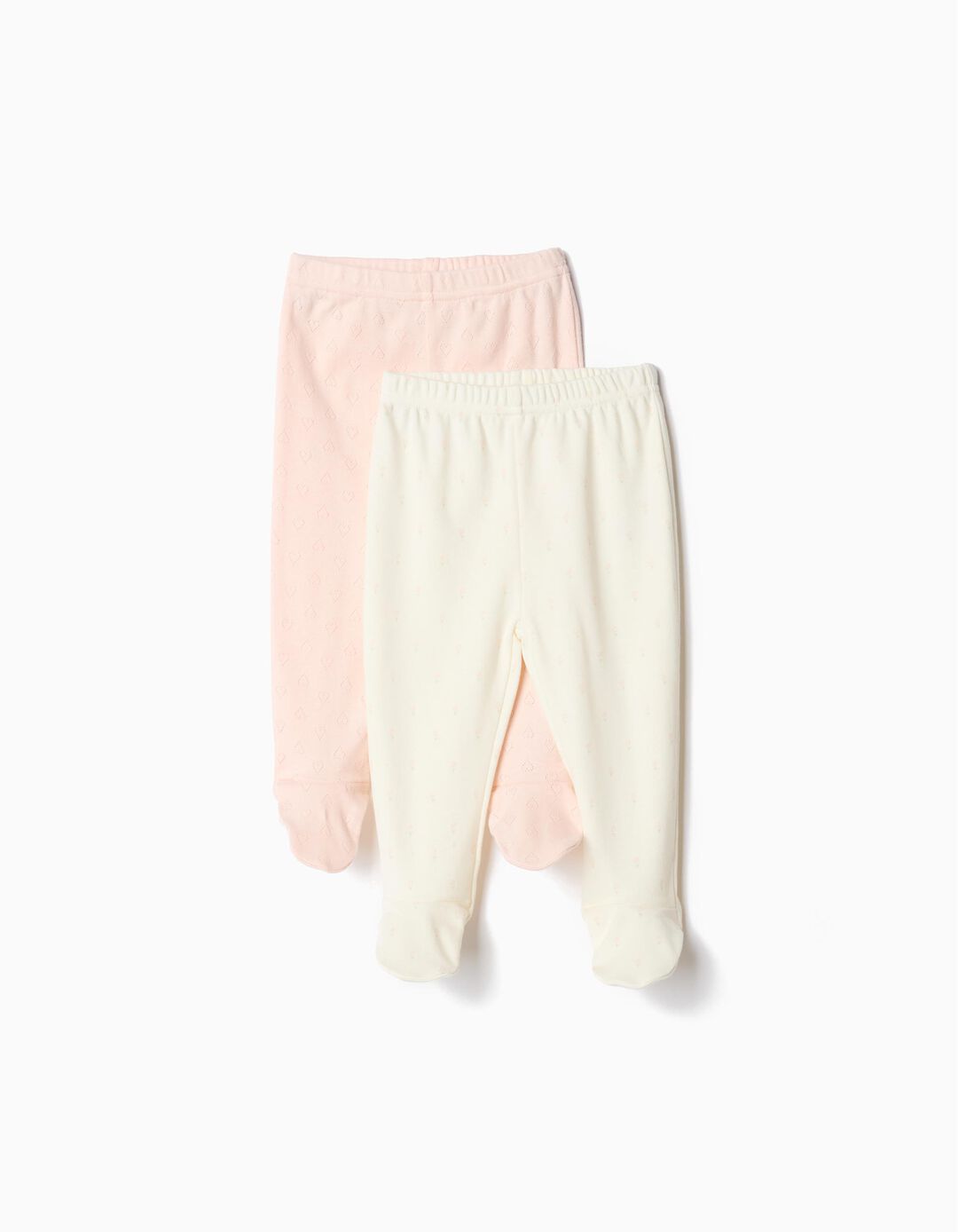 Pack 2 Calças com Pés, Menina, Multicor