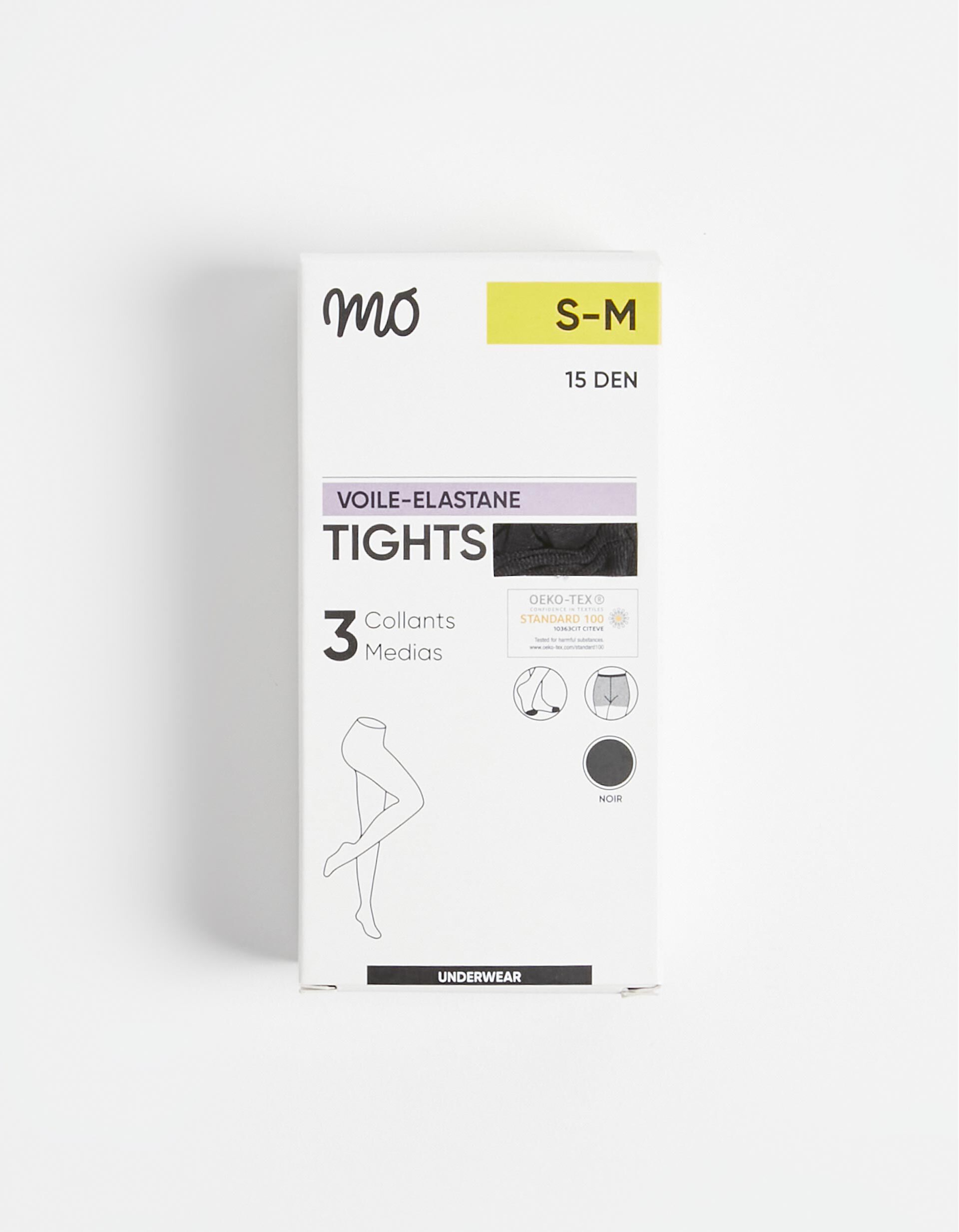 Pack 3 Collants 15 DEN, Mulher, Preto