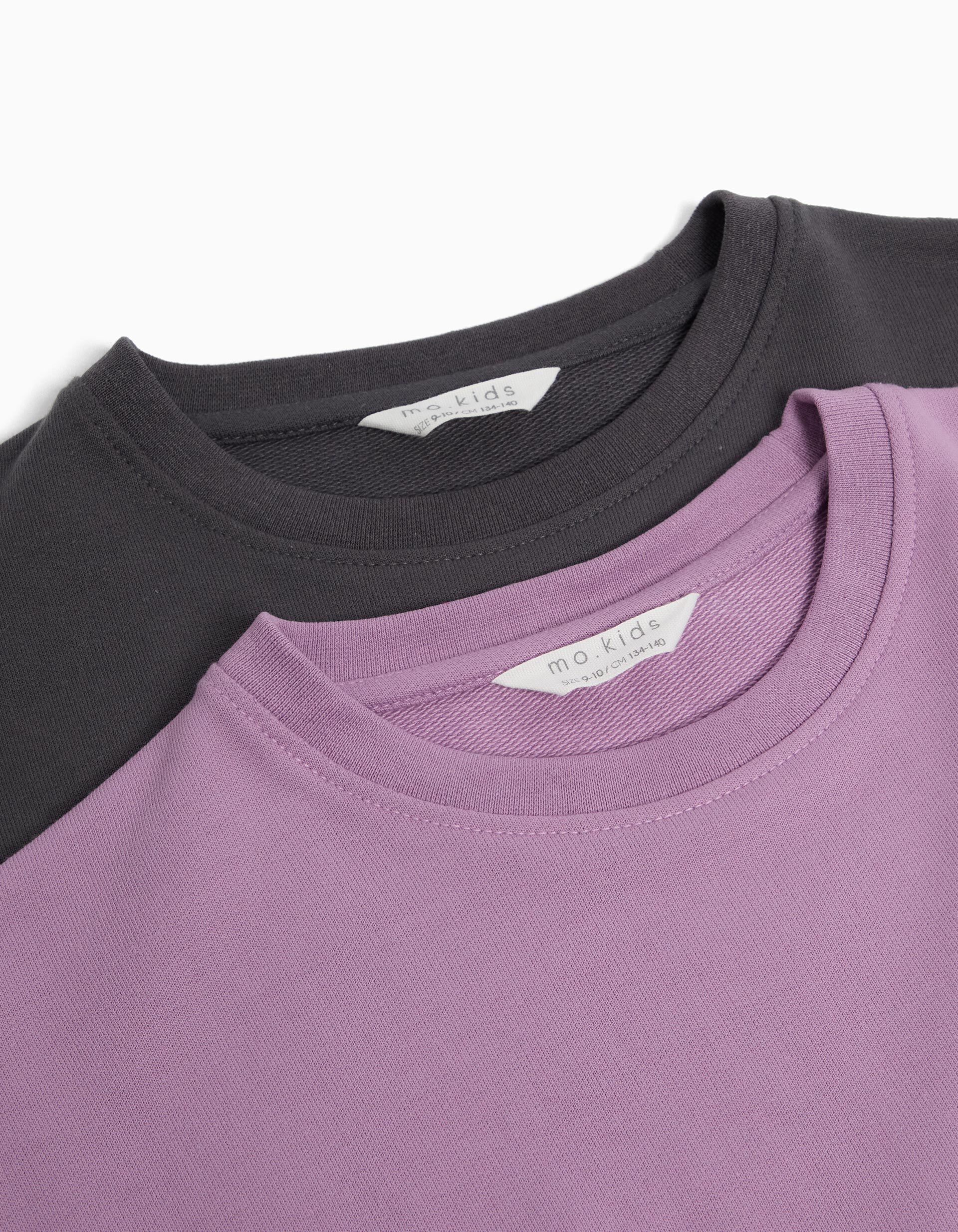 Comprar Online Pack 2 Sweatshirts de Felpa, Menina, Lil&aacute;s/Cinzento Escuro