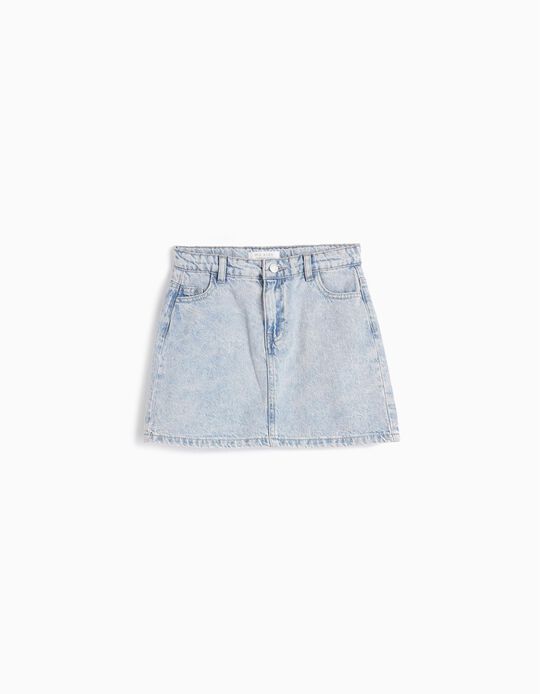 Comprar Online Mini-saia de Ganga, Menina, Azul Claro