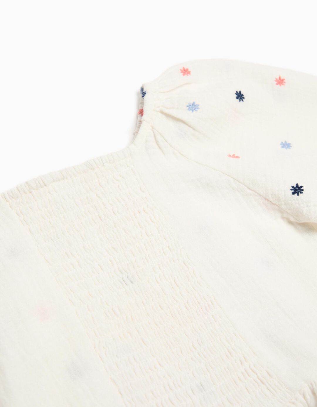 Blusa com Bordados, Menina, Branco