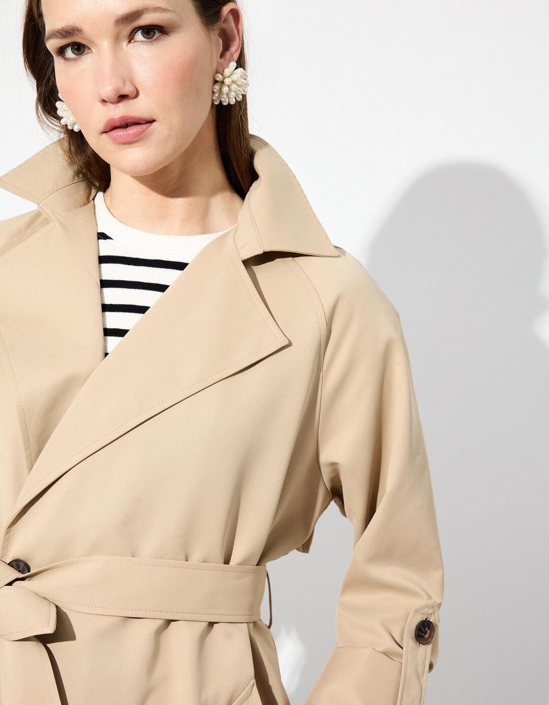 Gabardine Comprida, Mulher, Bege