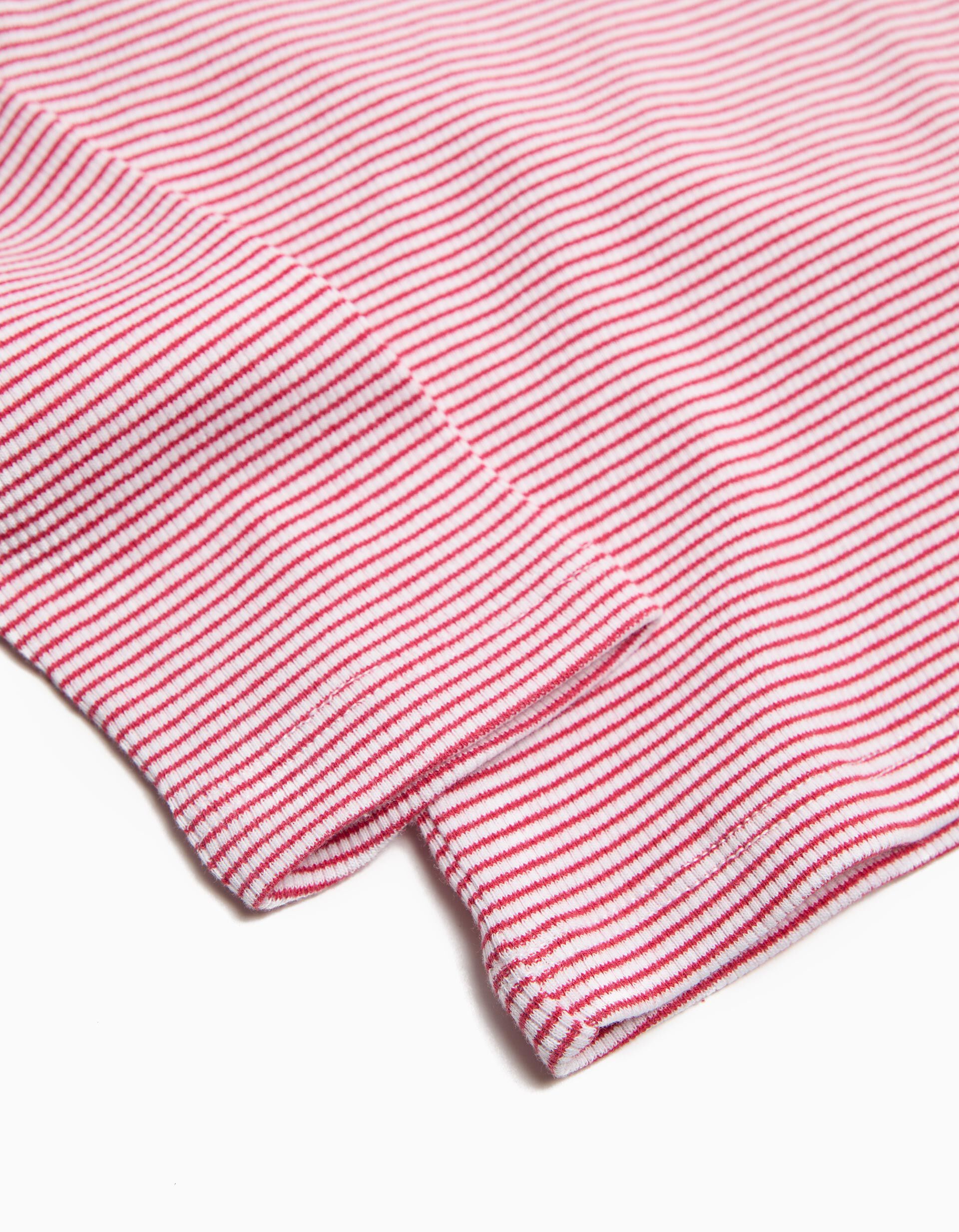 Comprar Online T-shirt de Manga Comprida Riscas, Menina, Vermelho