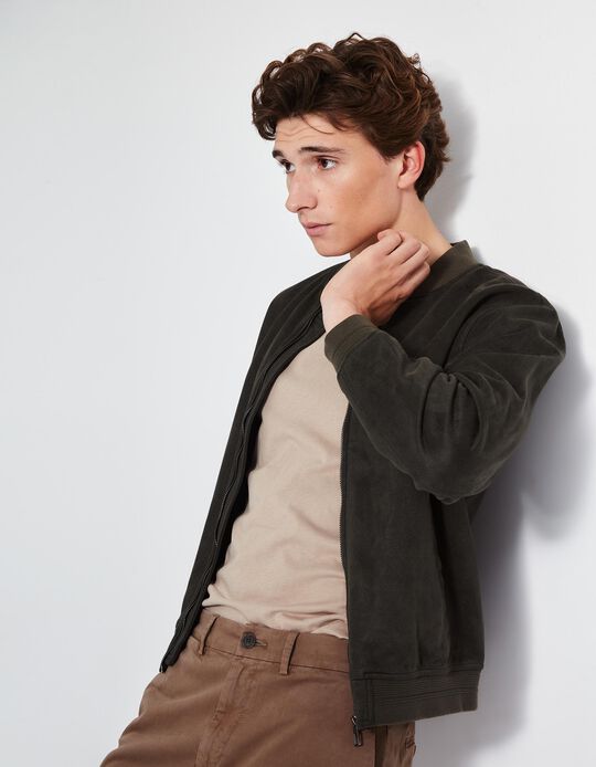 Comprar Online Casaco Bomber, Homem, Cinzento Escuro 