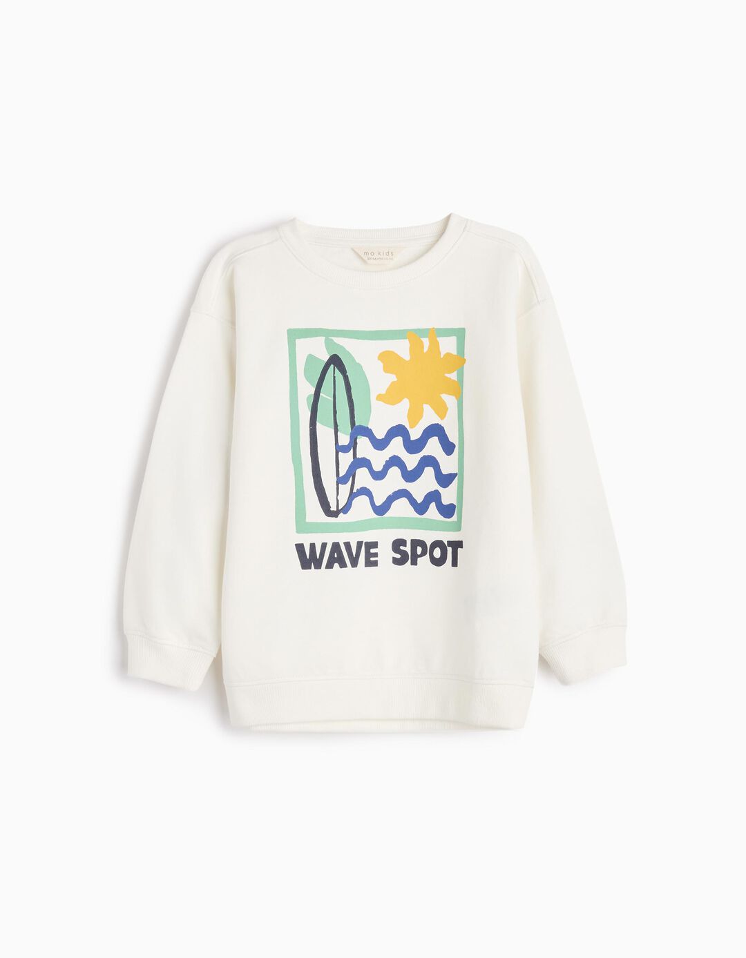 Sweatshirt de Felpa Estampado, Menino, Branco