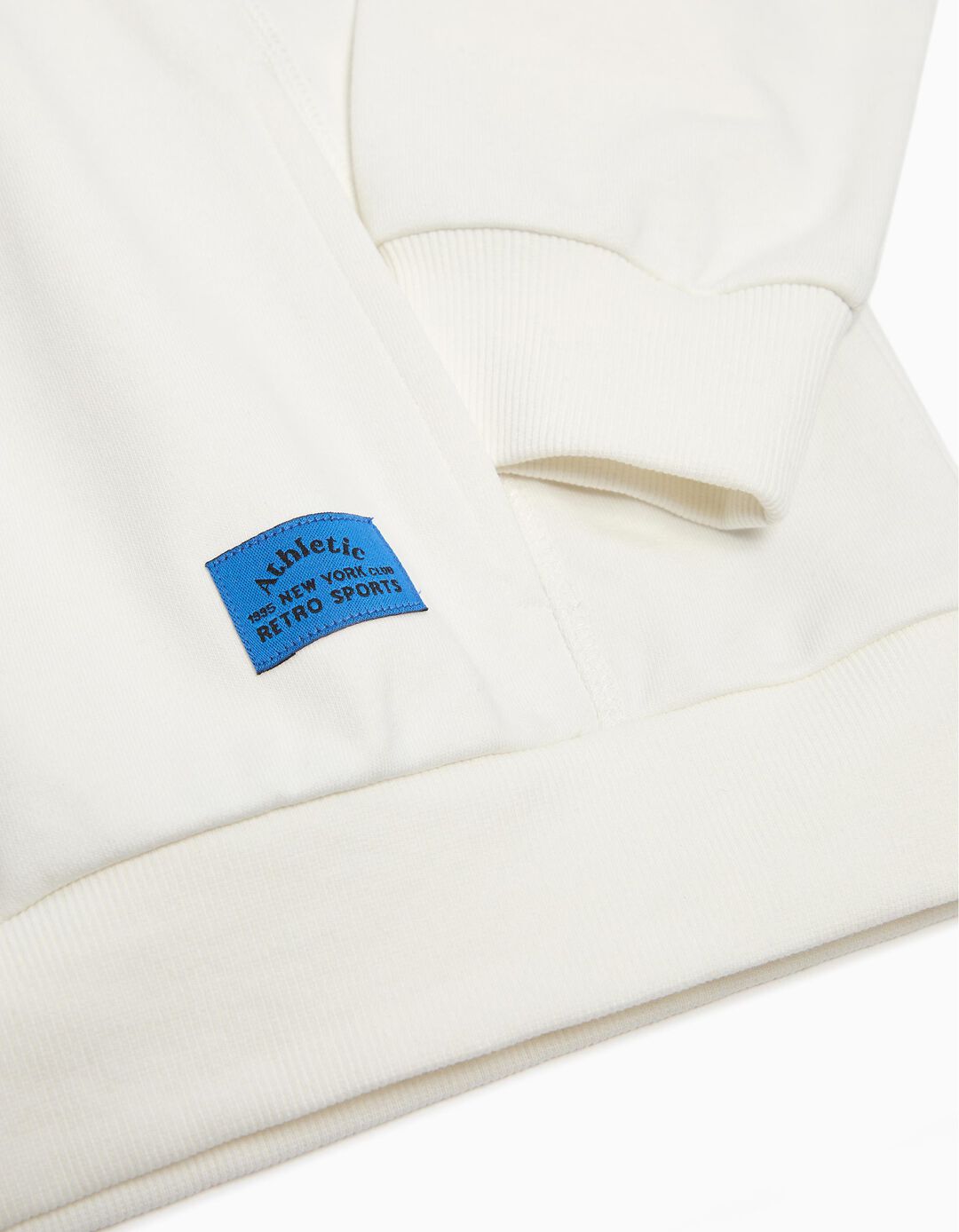 Sweatshirt de Felpa Capuz, Menino, Branco