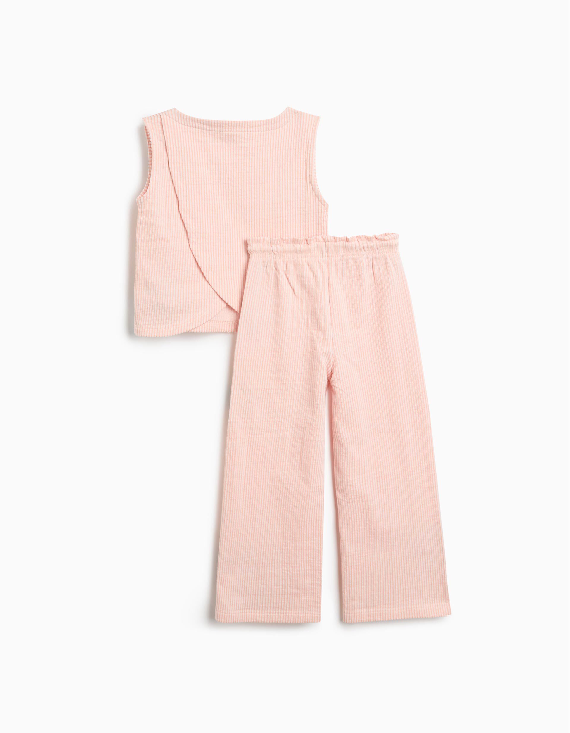 Comprar Online Conjunto &agrave;s Riscas, Menina, Salm&atilde;o