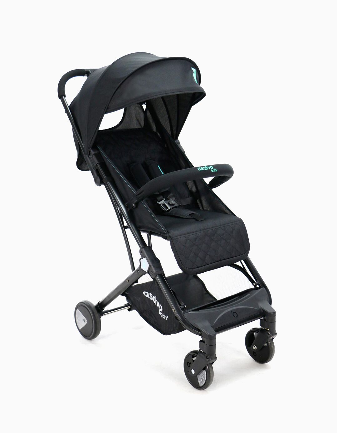 Carrinho de Passeio Travel Asalvo Black Aqua