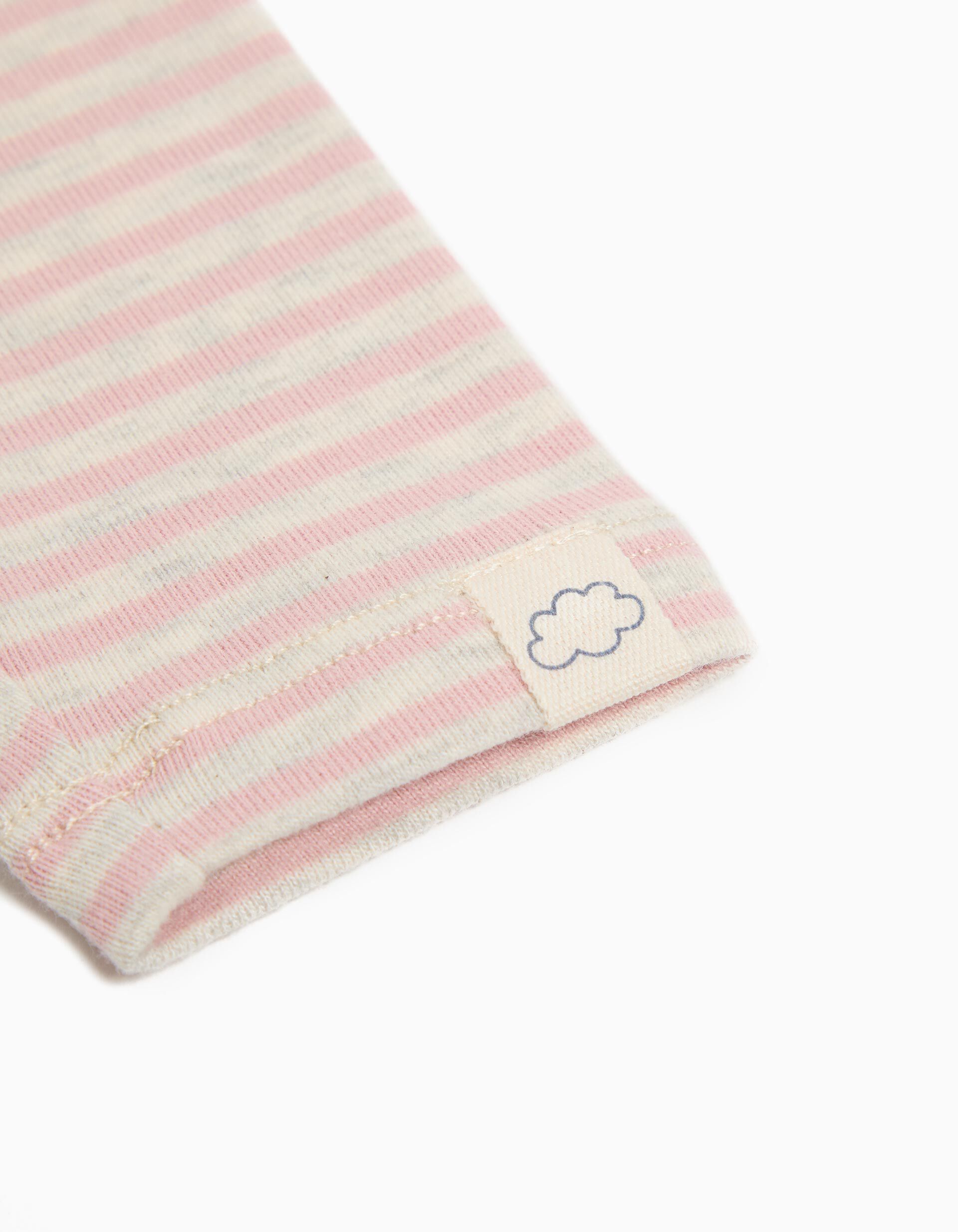Comprar Online Leggings Caneladas Riscas, Rec&eacute;m-nascido, Rosa