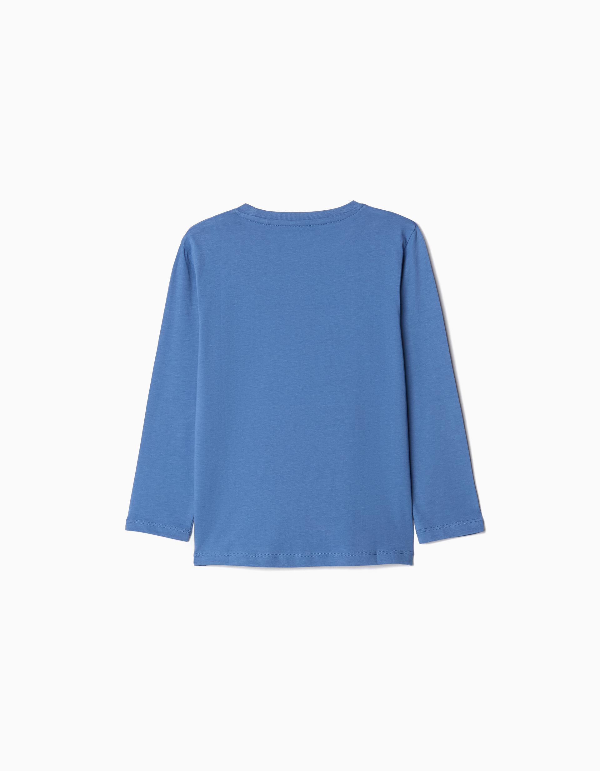 Comprar Online T-shirt de Manga Comprida, Menino, Azul