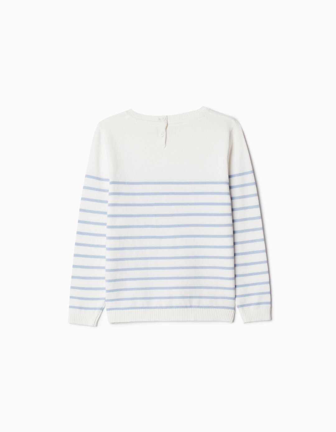 Camisola de Malha Riscas, Menina, Azul