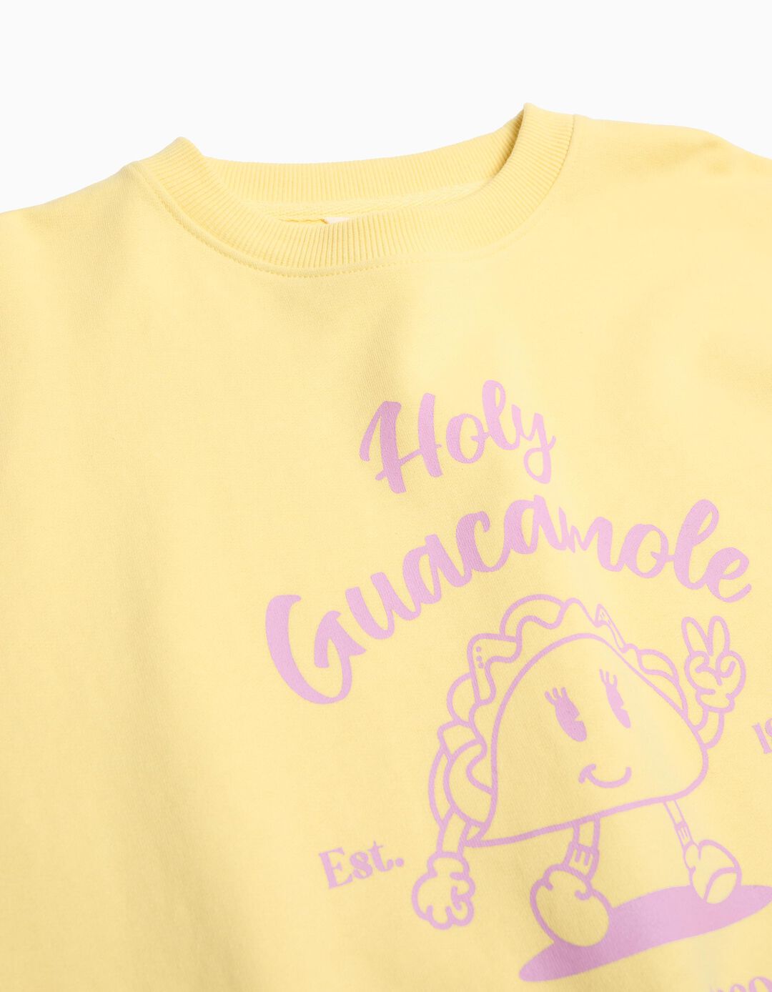 Sweatshirt Estampado, Menina, Amarelo Claro 