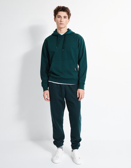 Comprar Online Calças de Felpa, Homem, Verde Escuro