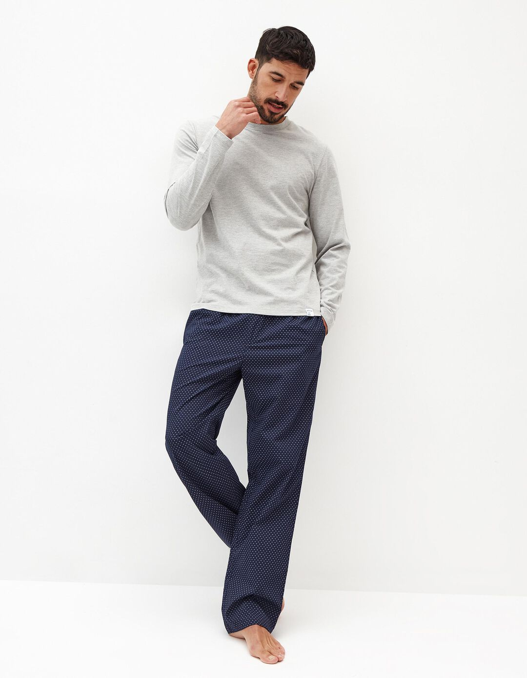 Pijama, Homem, Cinzento Claro