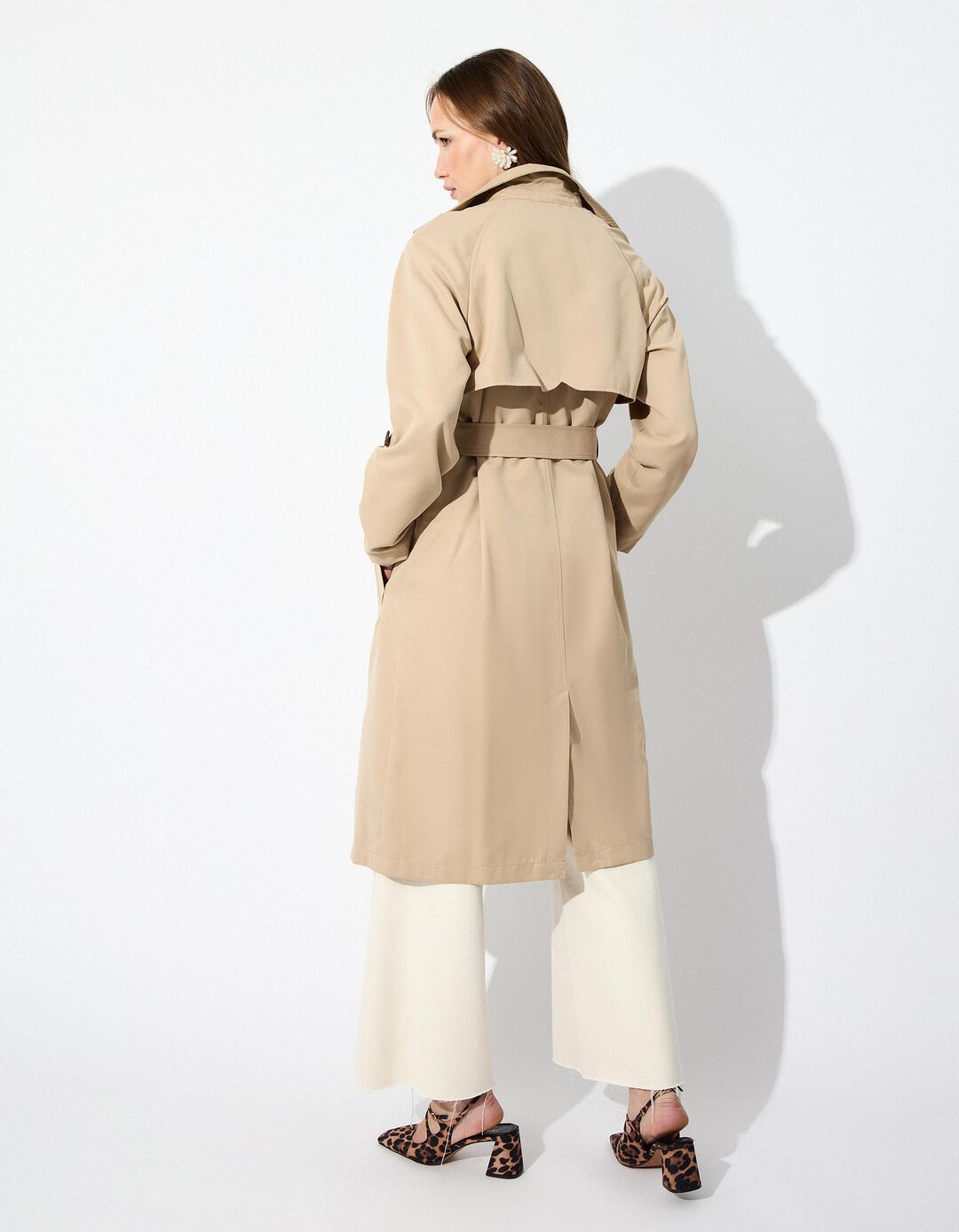 Gabardine Comprida, Mulher, Bege