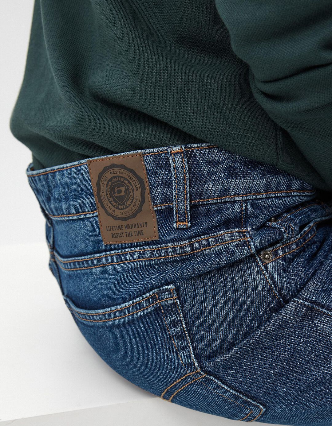 Calças de Ganga 'Straight fit', Homem, Azul Escuro