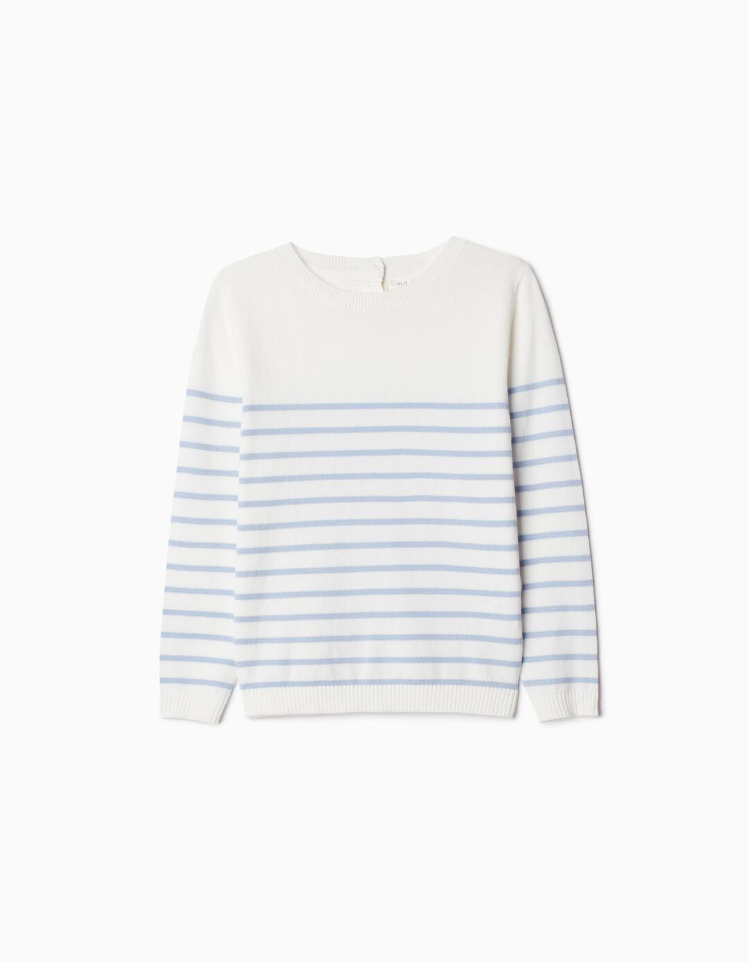 Camisola de Malha Riscas, Menina, Azul