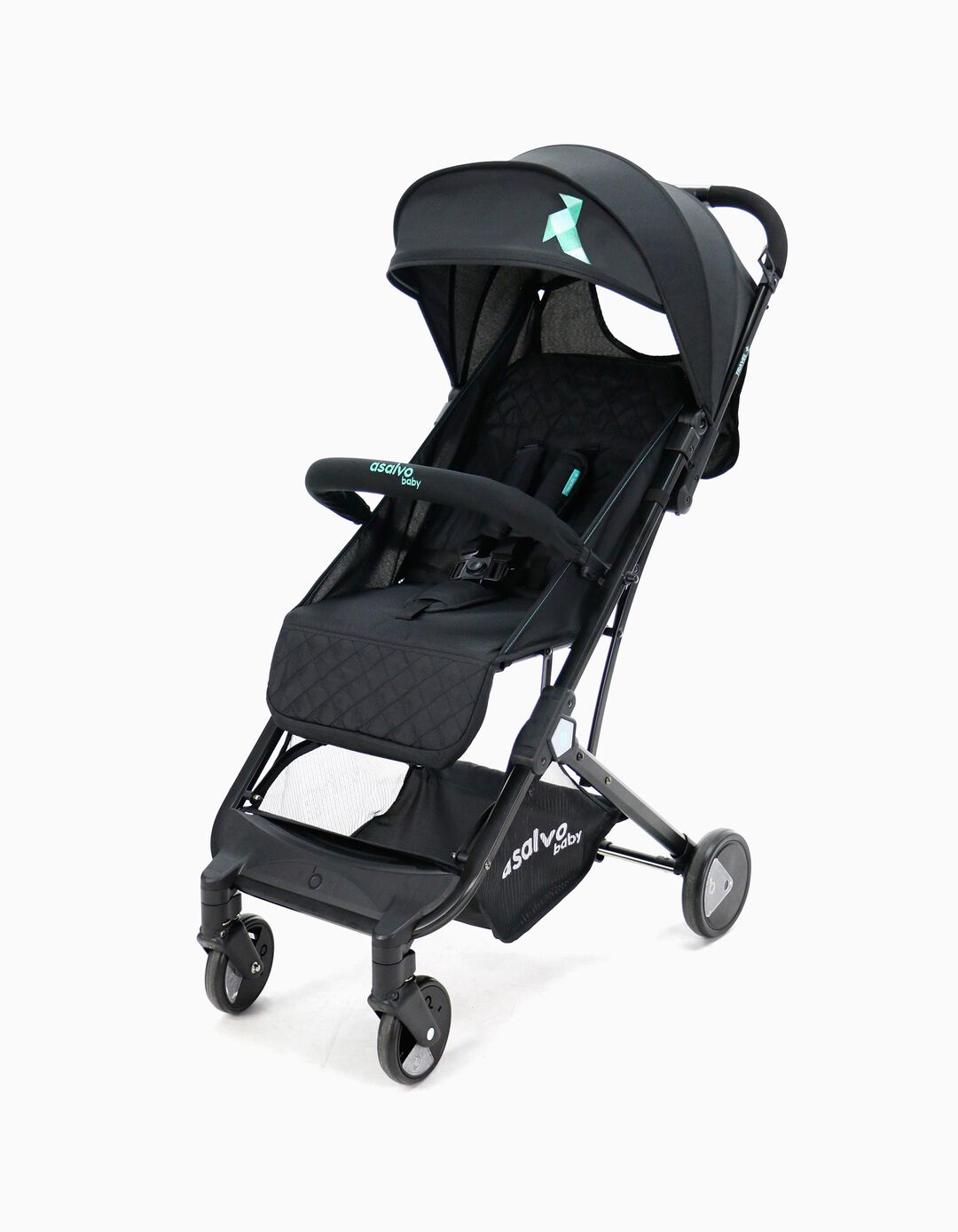 Carrinho de Passeio Travel Asalvo Black Aqua