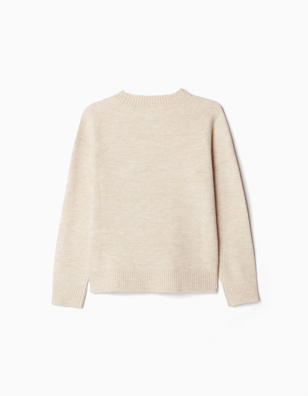 Camisola de Malha, Menina, Bege Claro