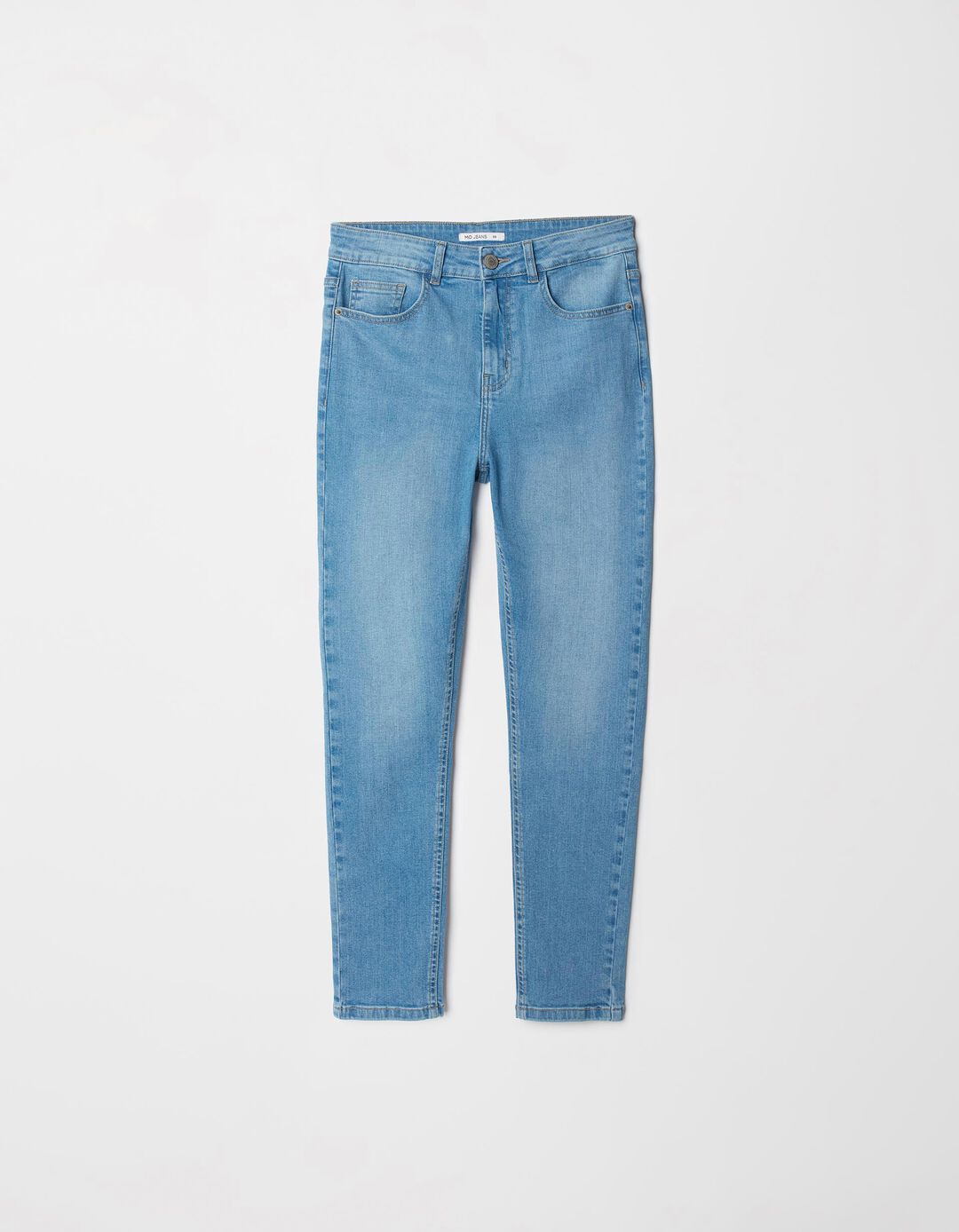 Calças de Ganga Skinny, Mulher, Azul Claro