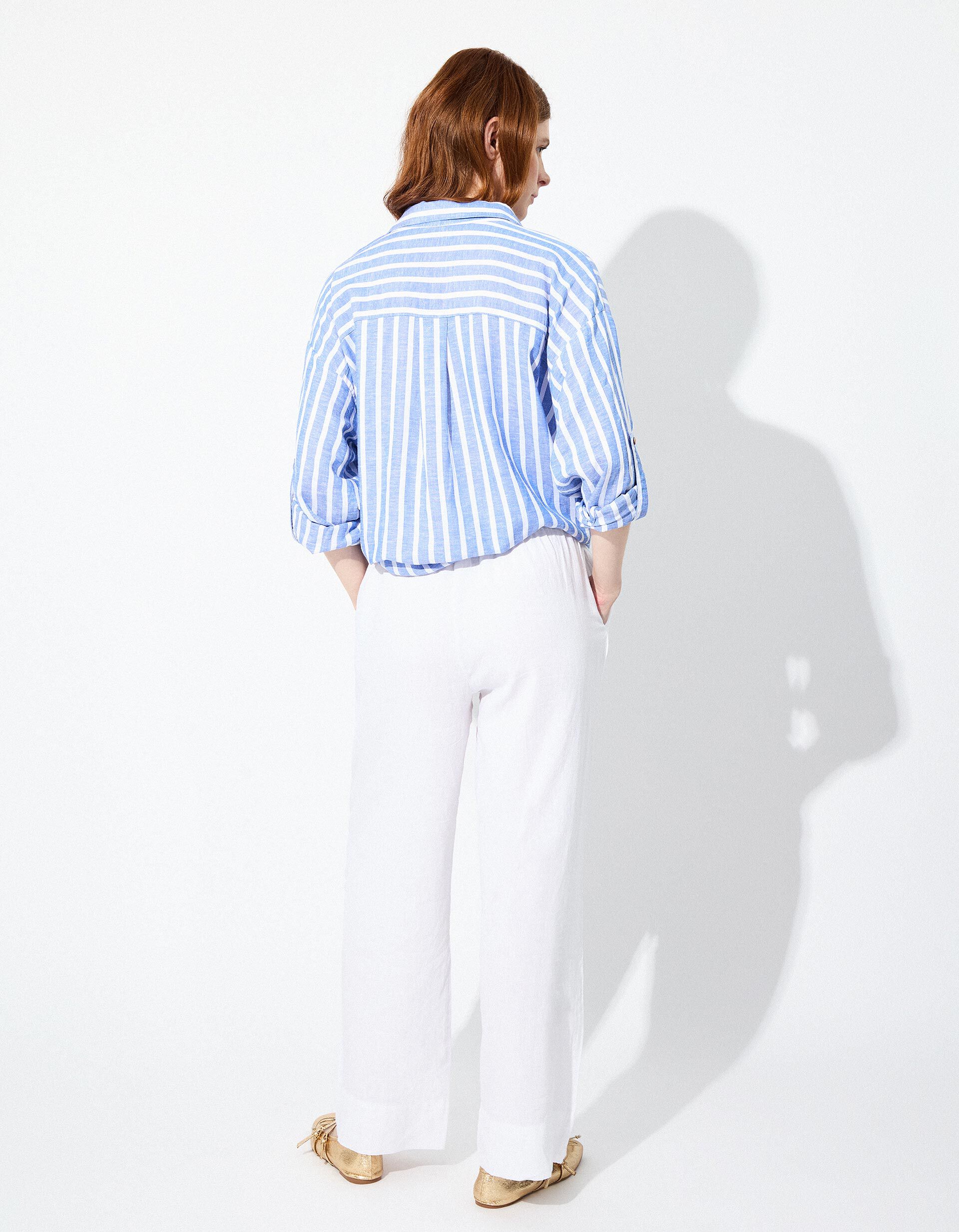 Comprar Online Cal&ccedil;as de Linho, Mulher, Branco