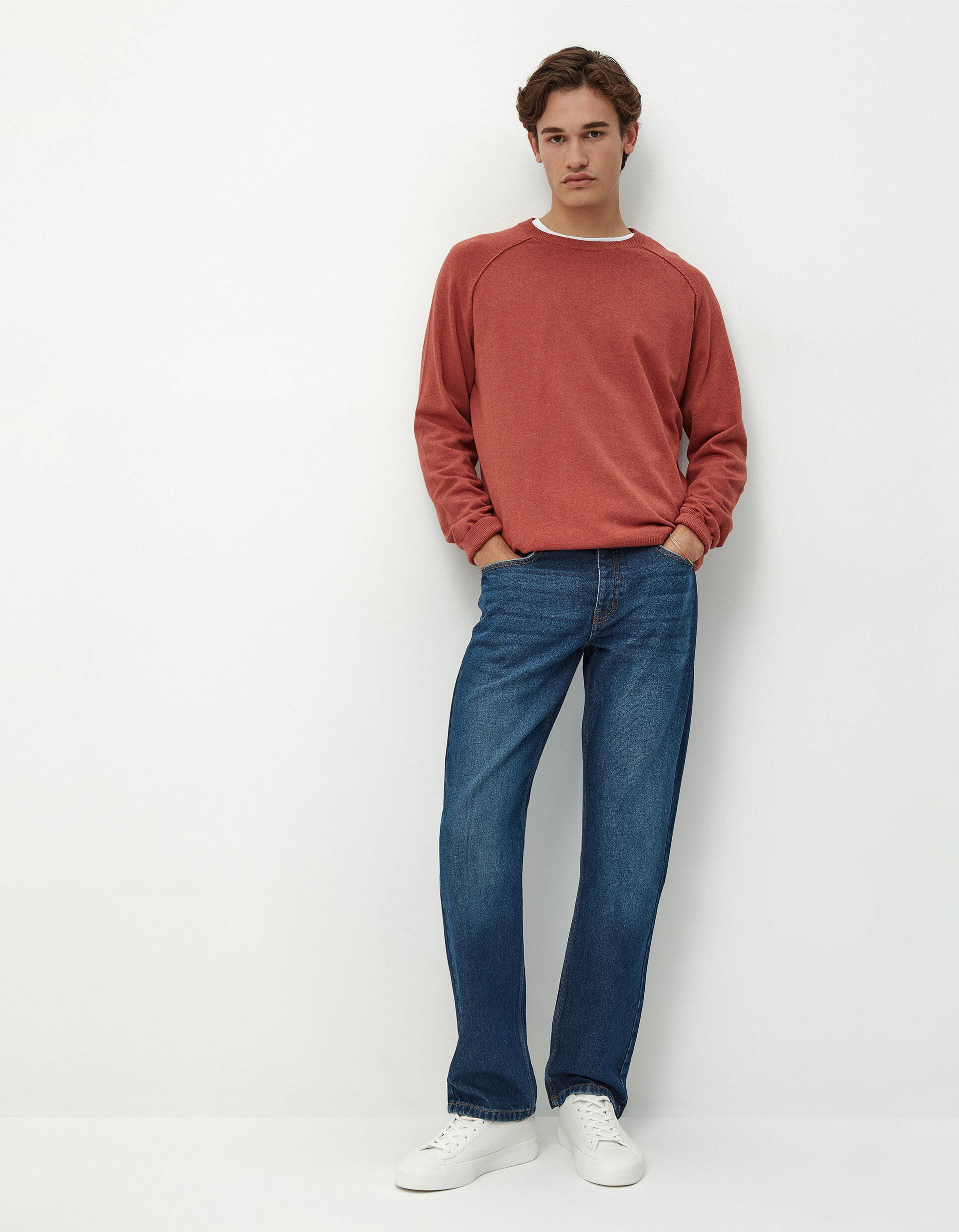 Cal&ccedil;as de Ganga Straight Fit, Homem, Azul Escuro