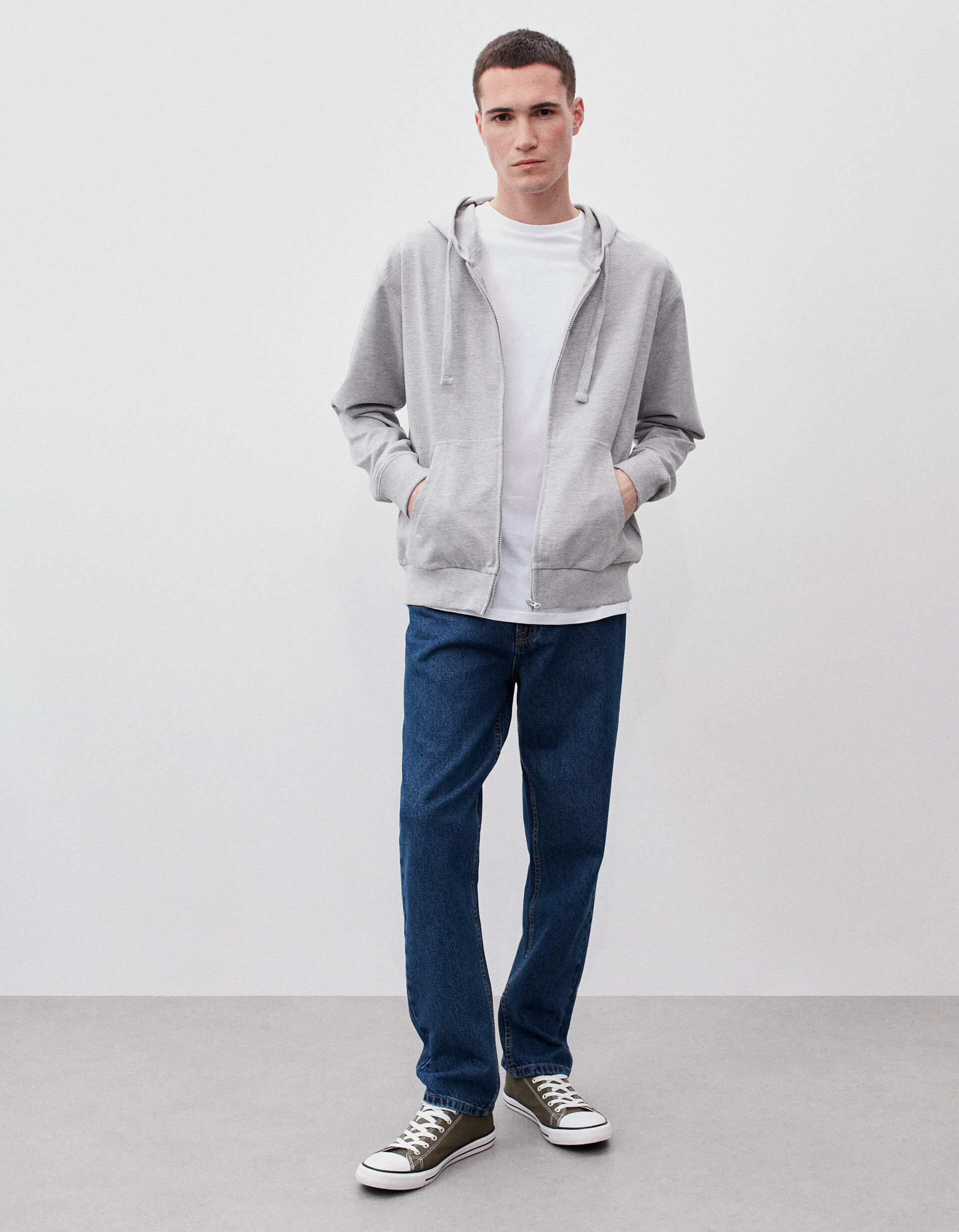 Comprar Online Casaco Jersey com Capuz, Cinza