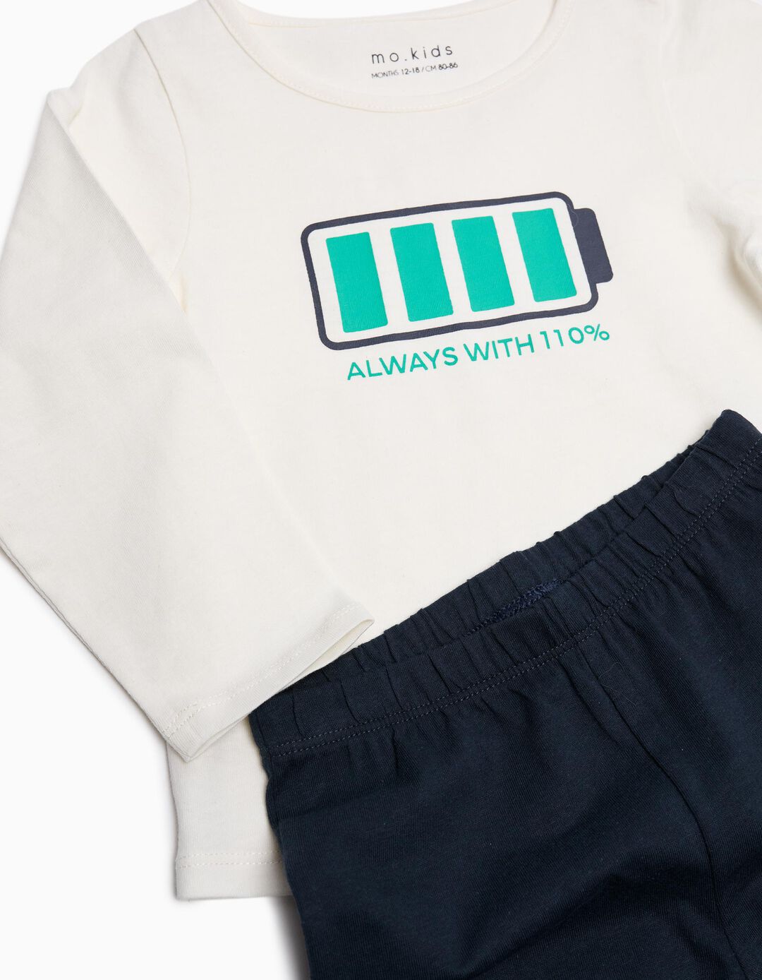 Pijama Jersey, Bebé, Branco