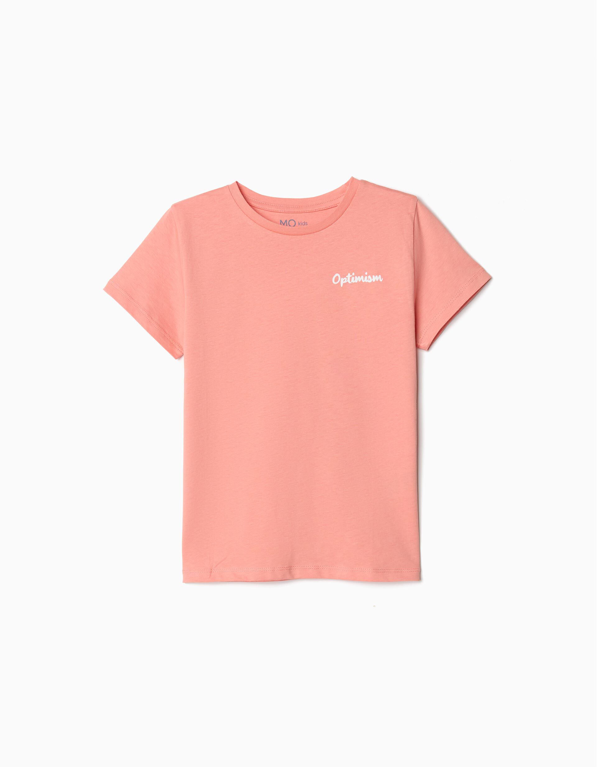 T-shirt Estampado, Menina, Rosa