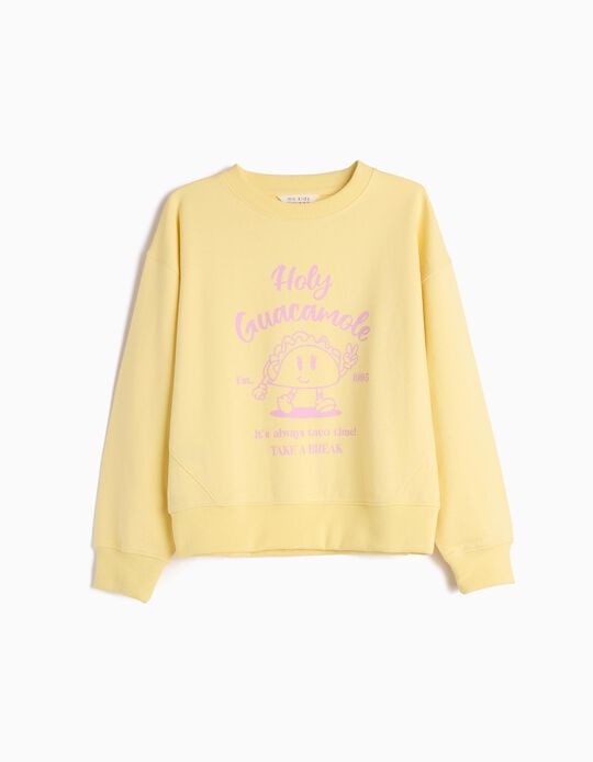 Comprar Online Sweatshirt Estampado, Menina, Amarelo Claro 