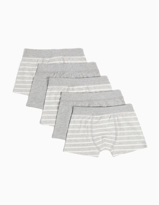 Comprar Online Pack 5 Boxers, Menino, Cinzento