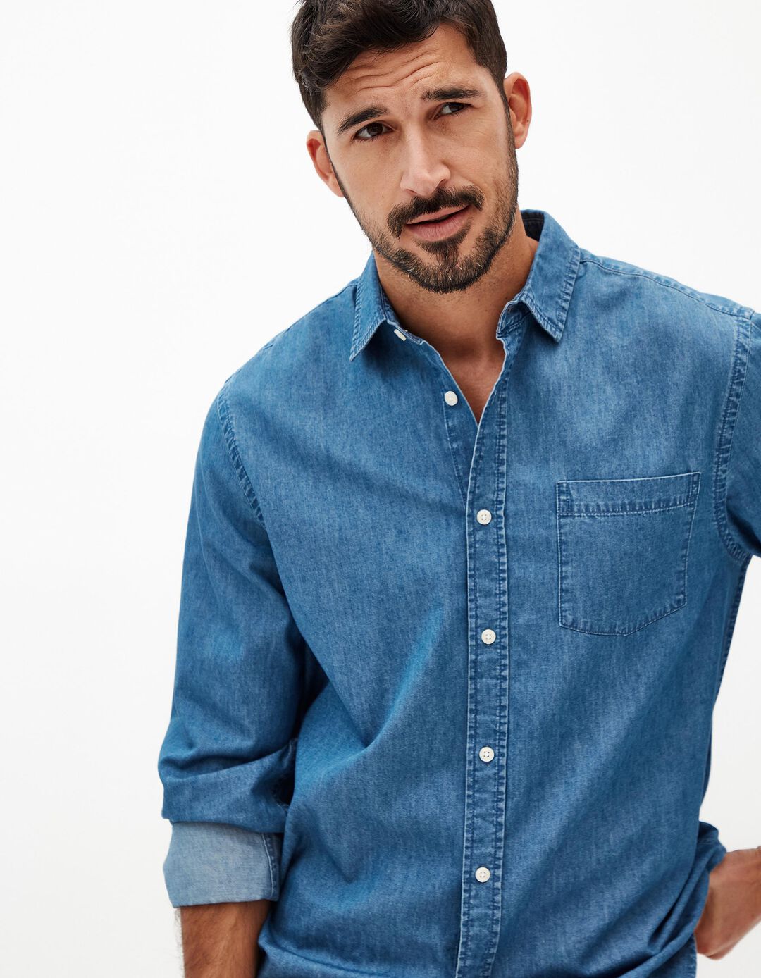 Camisa de Ganga, Homem, Azul