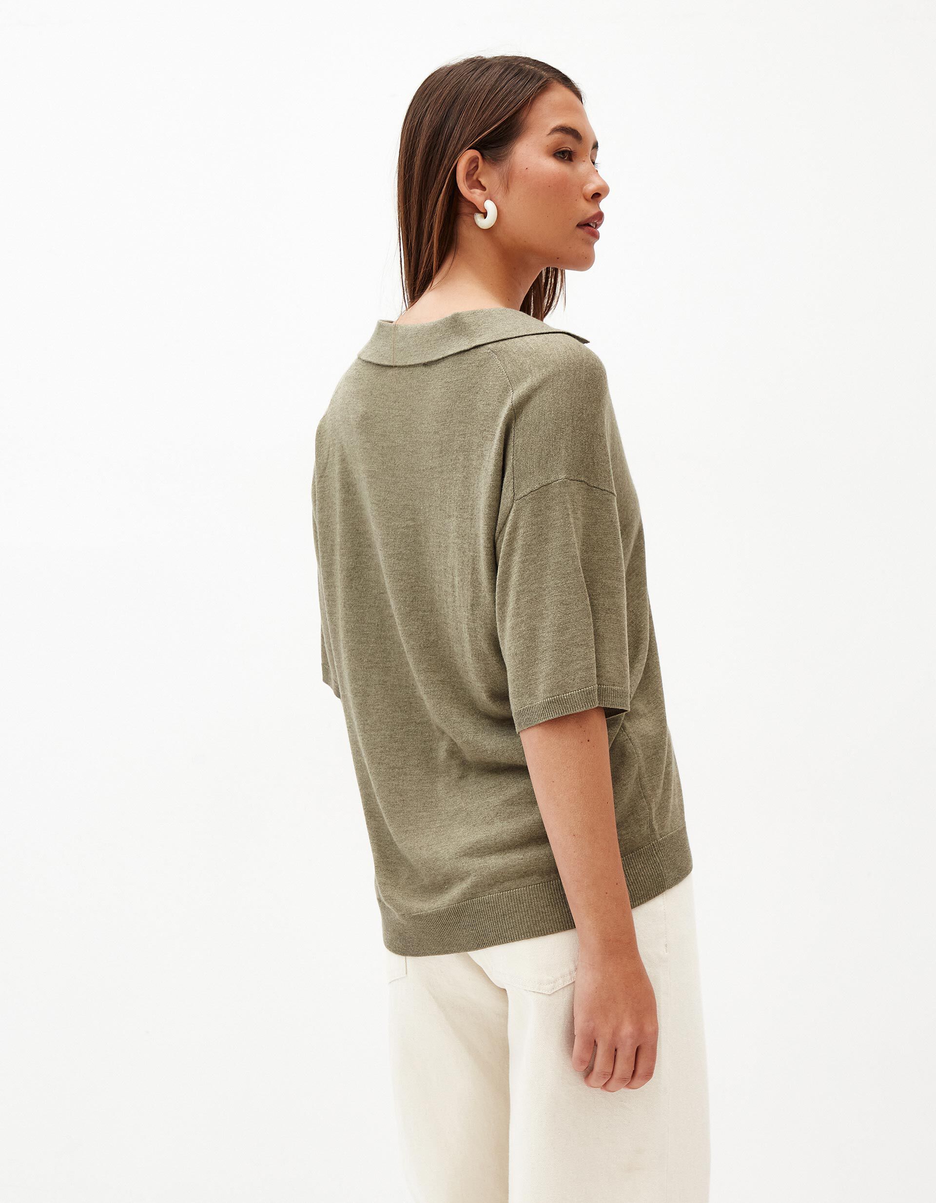 Comprar Online Camisola Polo de Manga Curta, Mulher, Verde Escuro