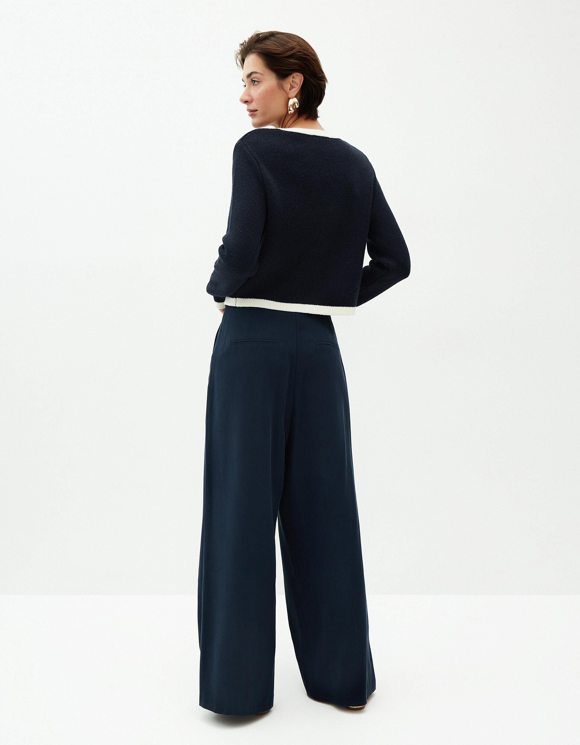 Comprar Online Cal&ccedil;as Cintura Subida, Mulher, Azul Escuro