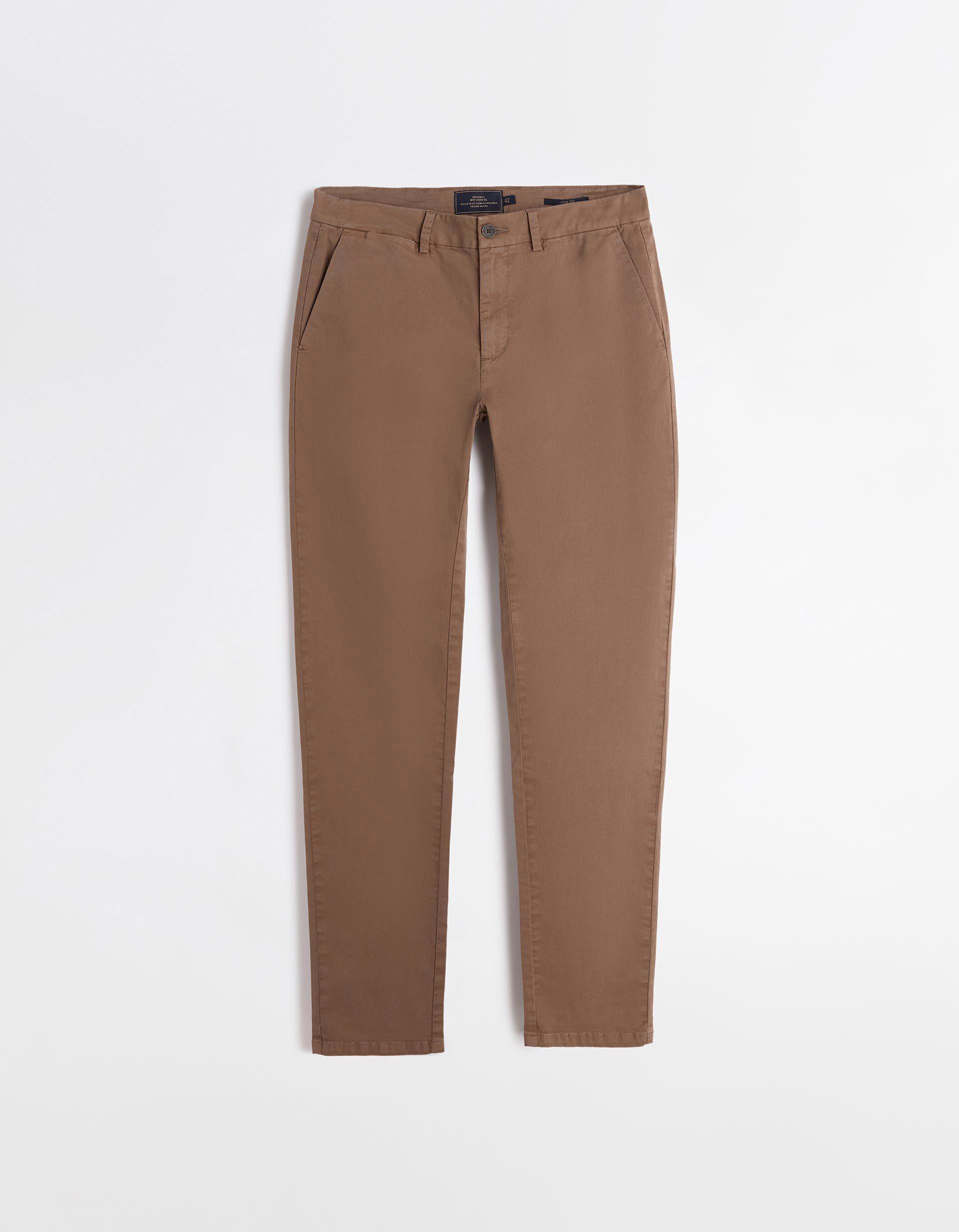 Comprar Online Cal&ccedil;as Chino Slim, Homem, Castanho