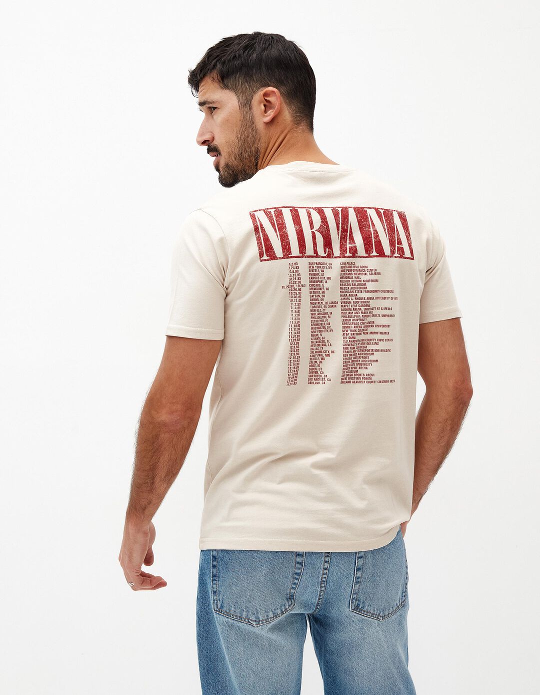 T-shirt 'Nirvana', Homem, Bege