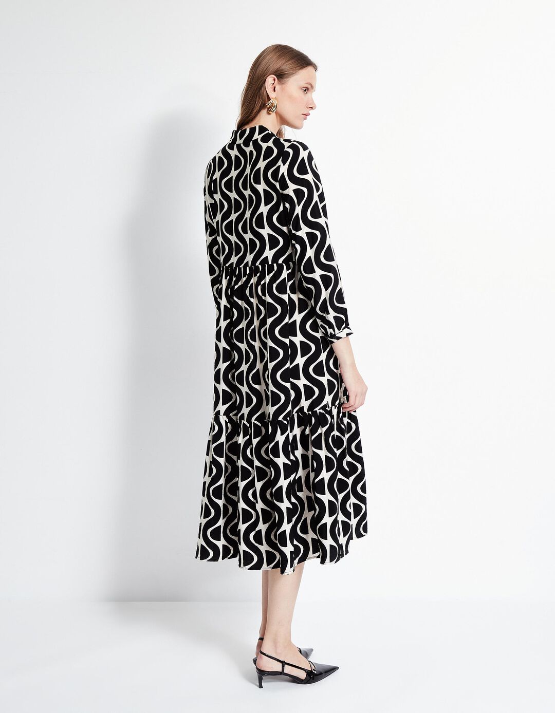 Vestido Comprido Estampado, Mulher, Multicor