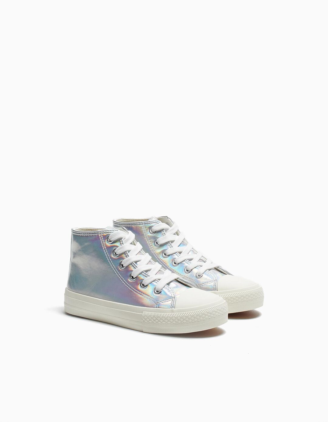 Sapatilhas em Tela High Top, Menina, Cinzento