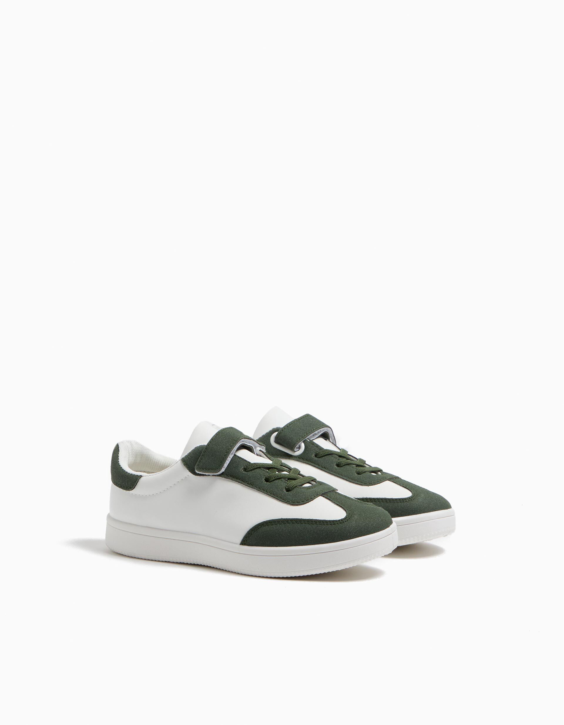 Comprar Online Sapatilhas Contraste Velcro, Crian&ccedil;a, Verde Escuro