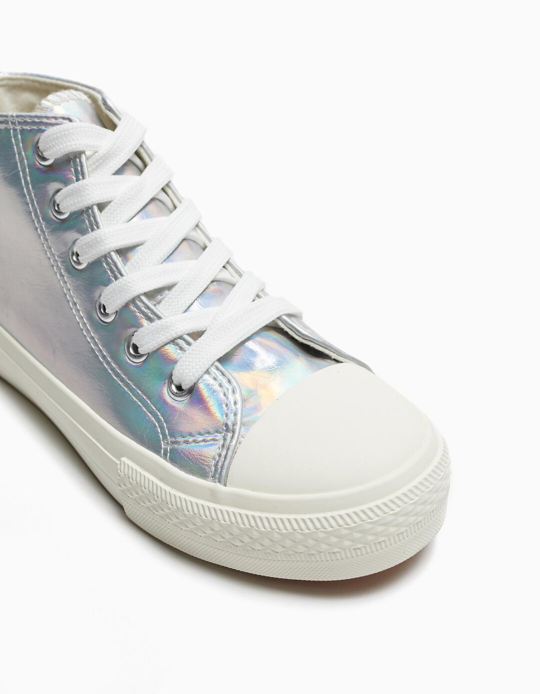 Sapatilhas em Tela High Top, Menina, Cinzento