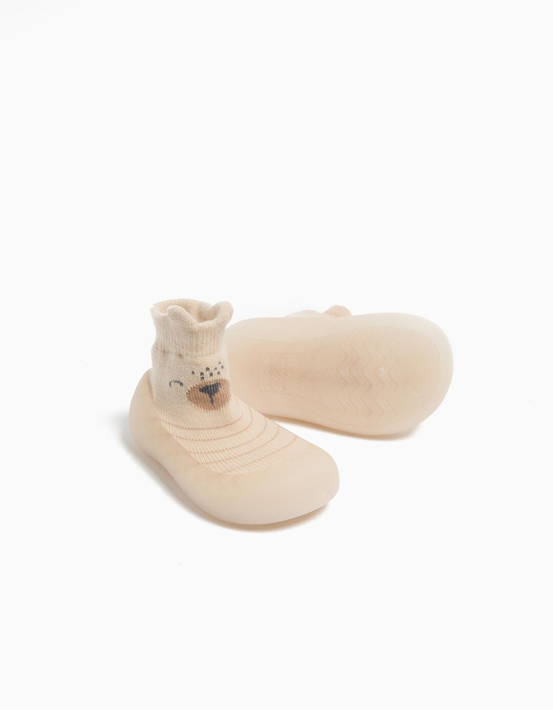 Meias-pantufas, Bebé, Bege