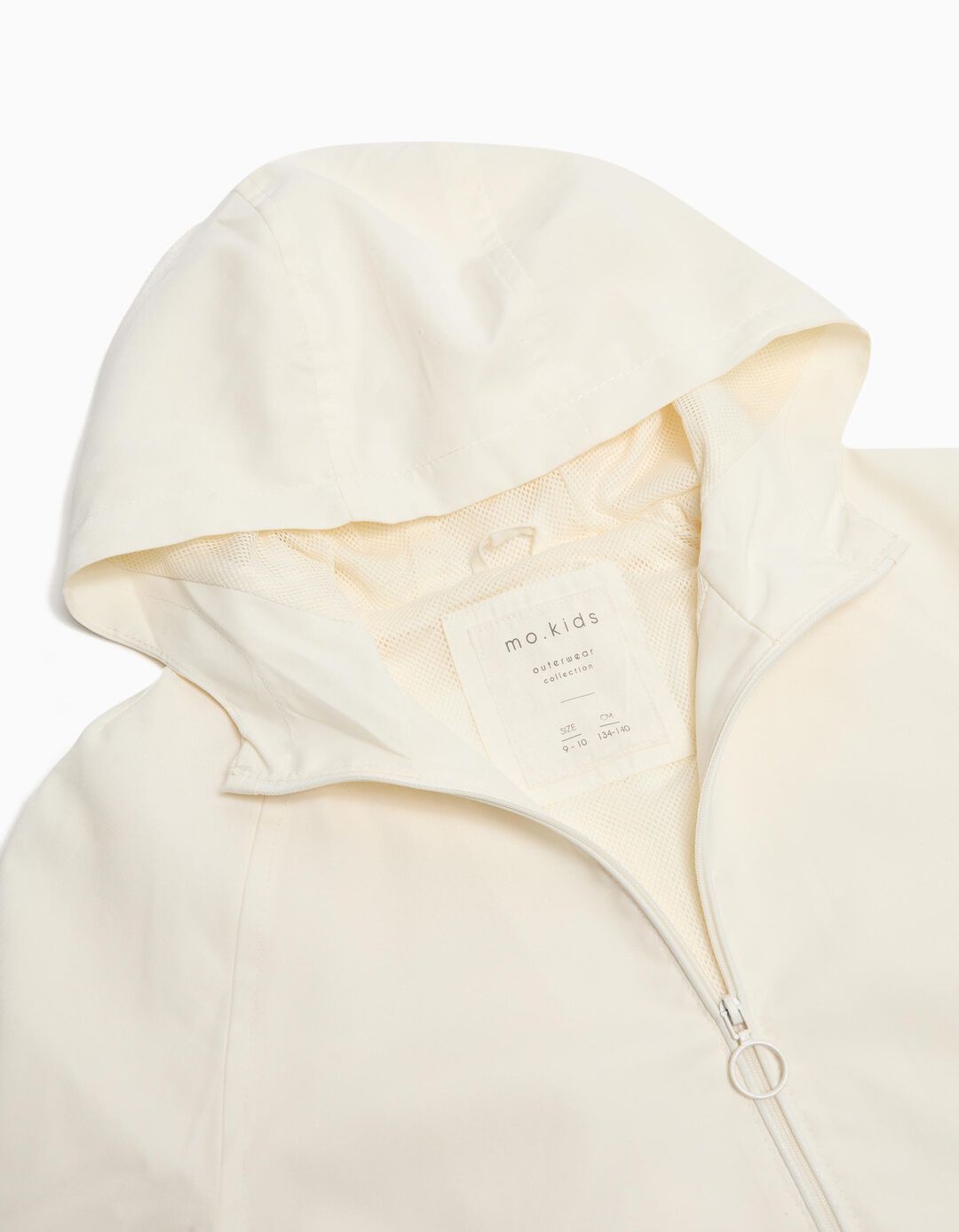 Corta-vento Capuz Leve, Menina, Branco