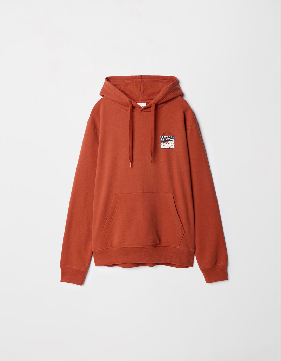 Sweatshirt de Felpa Capuz, Homem, Laranja