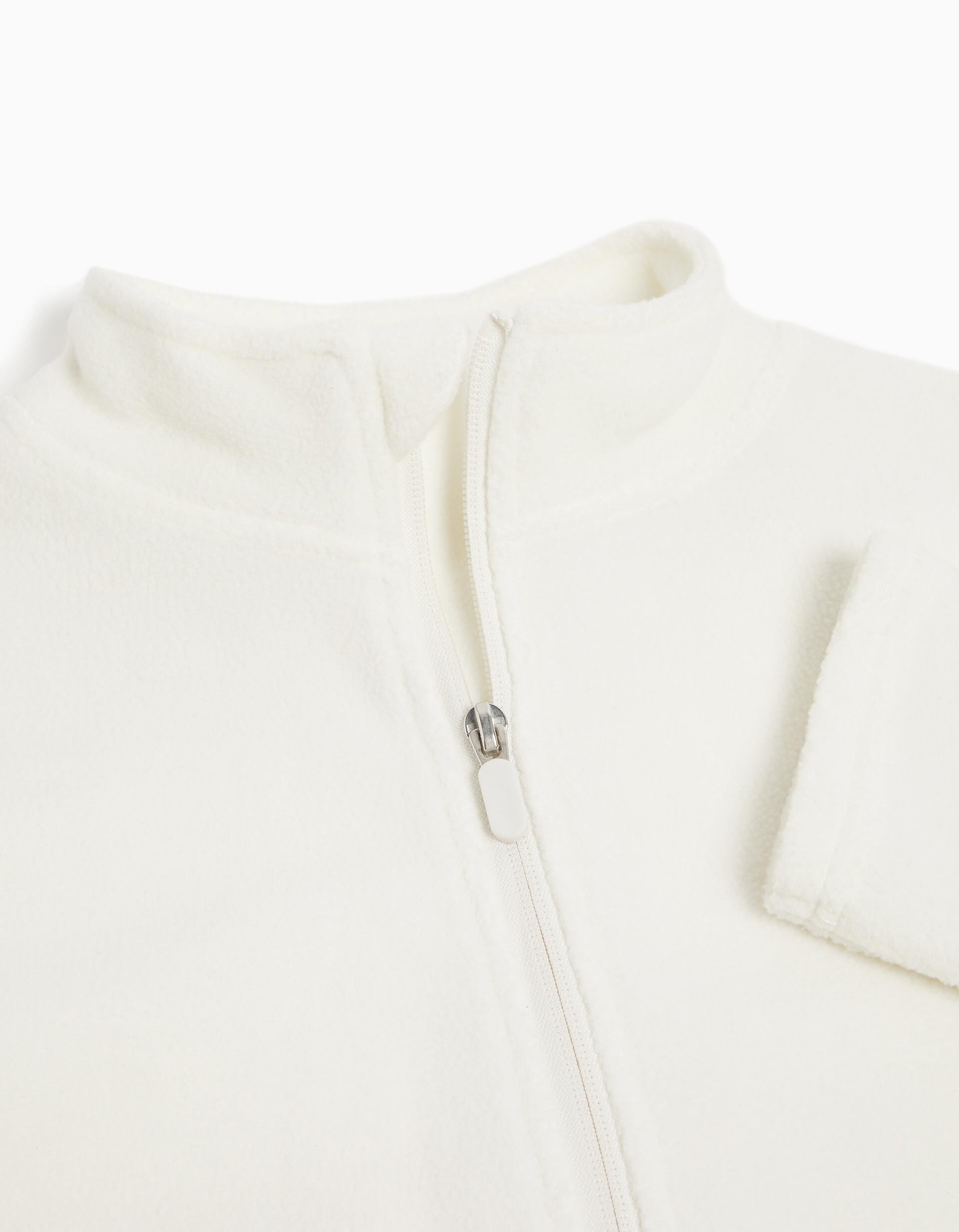 Comprar Online Casaco Polar Fecho de Correr, Menina, Branco