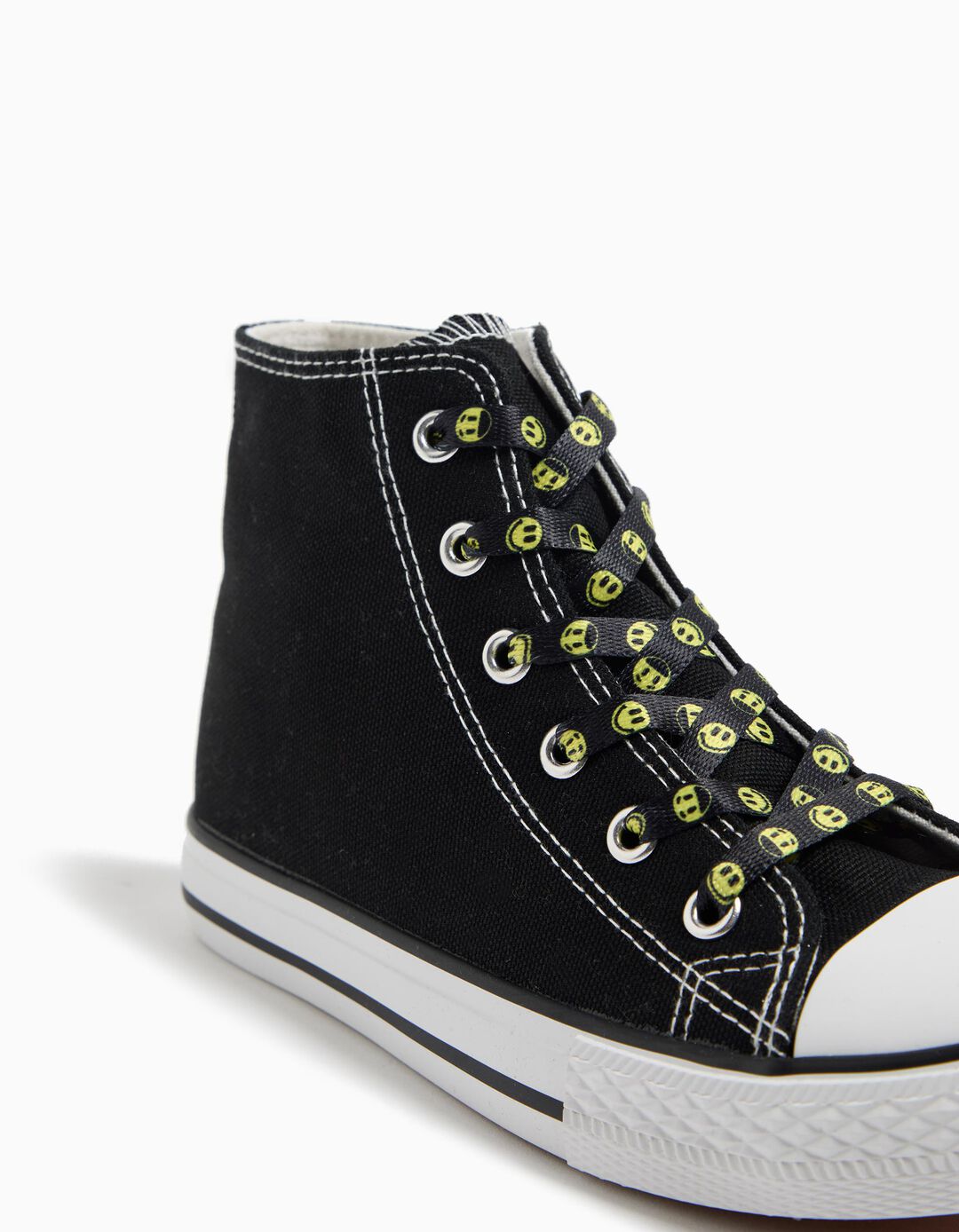 Sapatilhas em Tela High Top, Criança, Preto