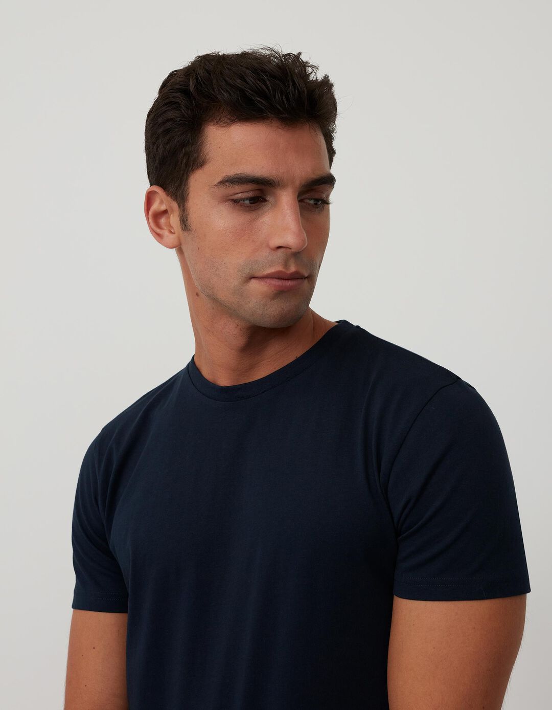 T-shirt Básica, Azul Escuro