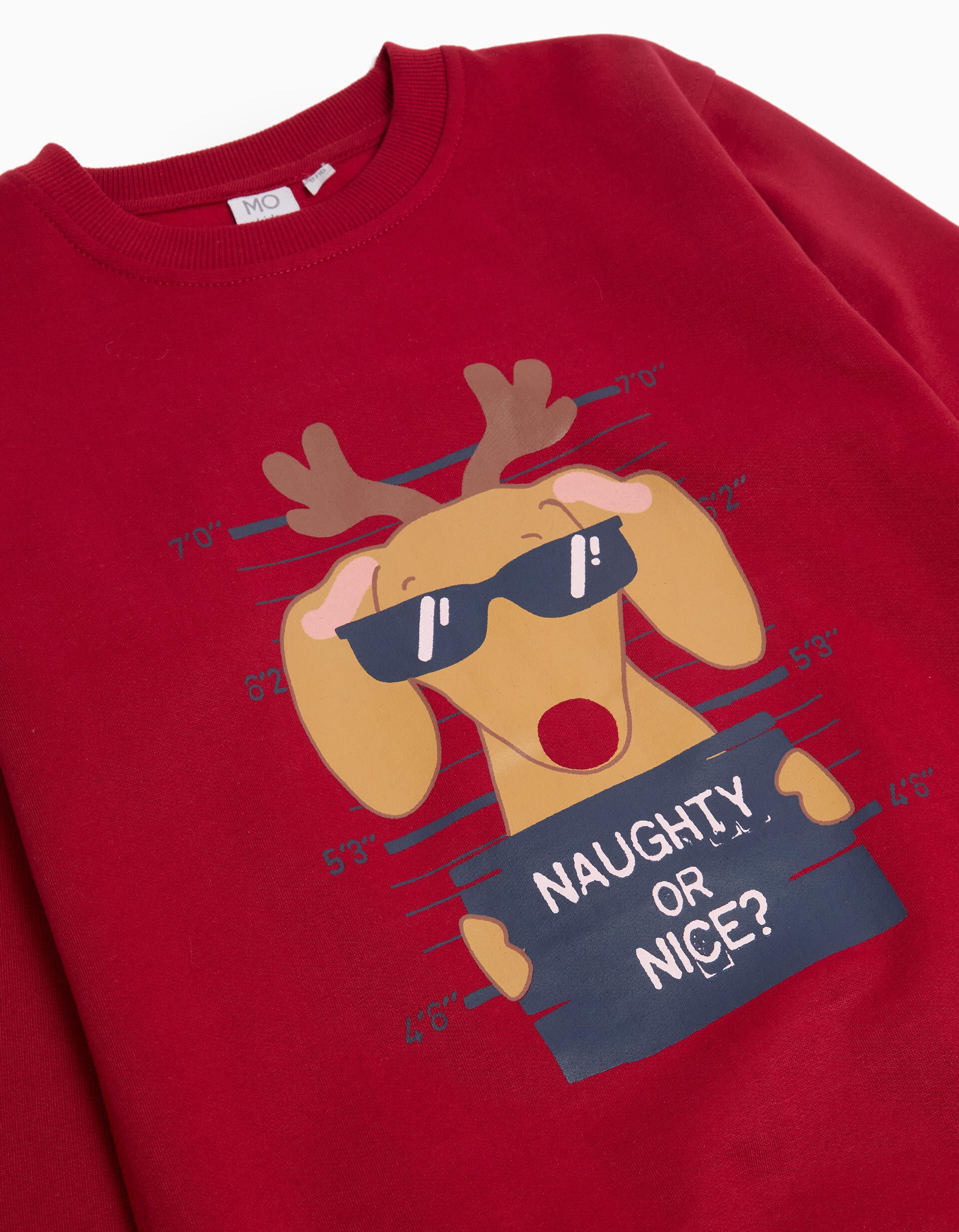 Comprar Online Sweatshirt de Felpa Natal, Menino, Vermelho